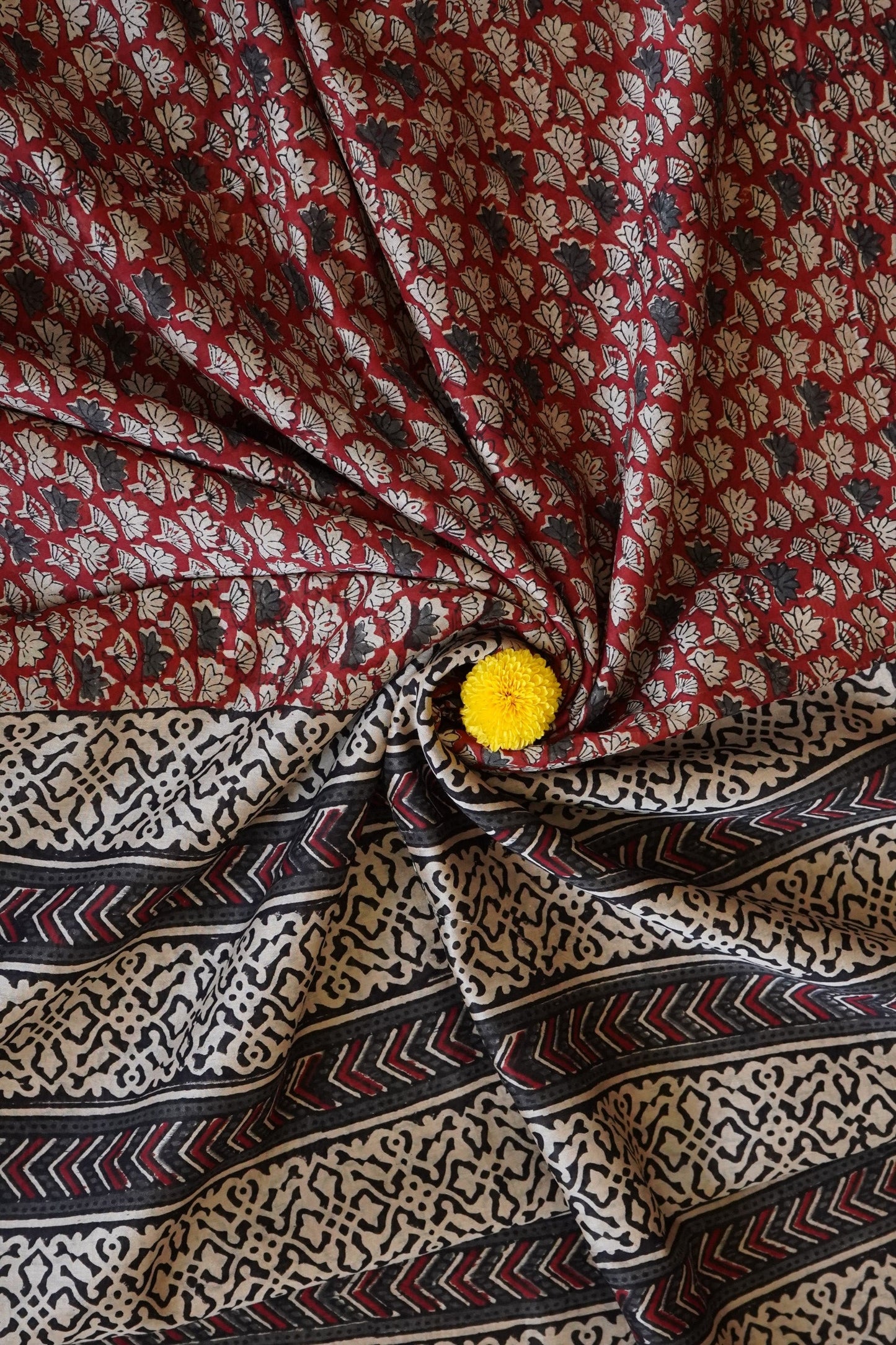 Hand Block Printed Chanderi Silk Cotton Saree