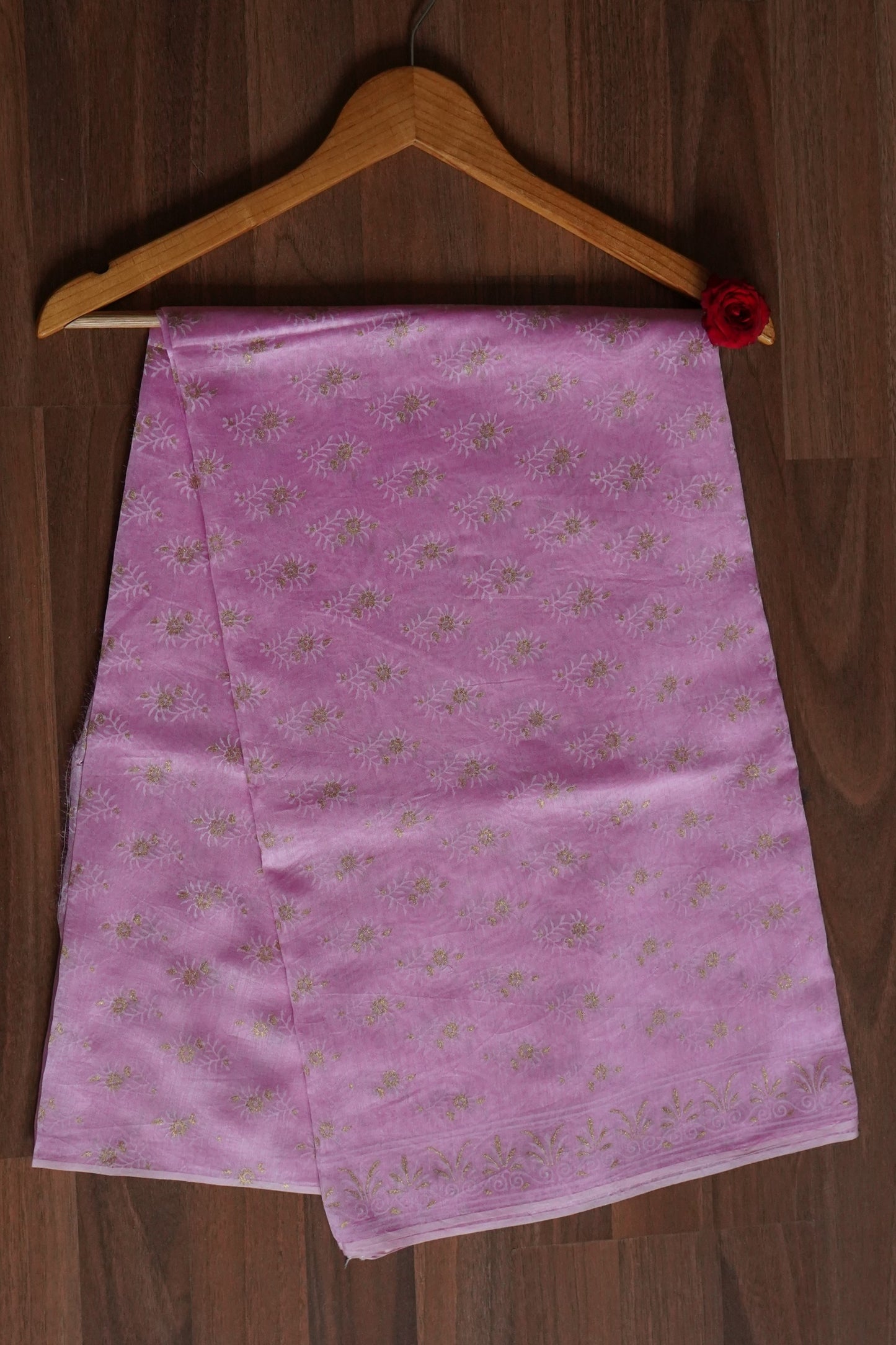 Hand Block Printed Chanderi Silk Cotton Suit Set