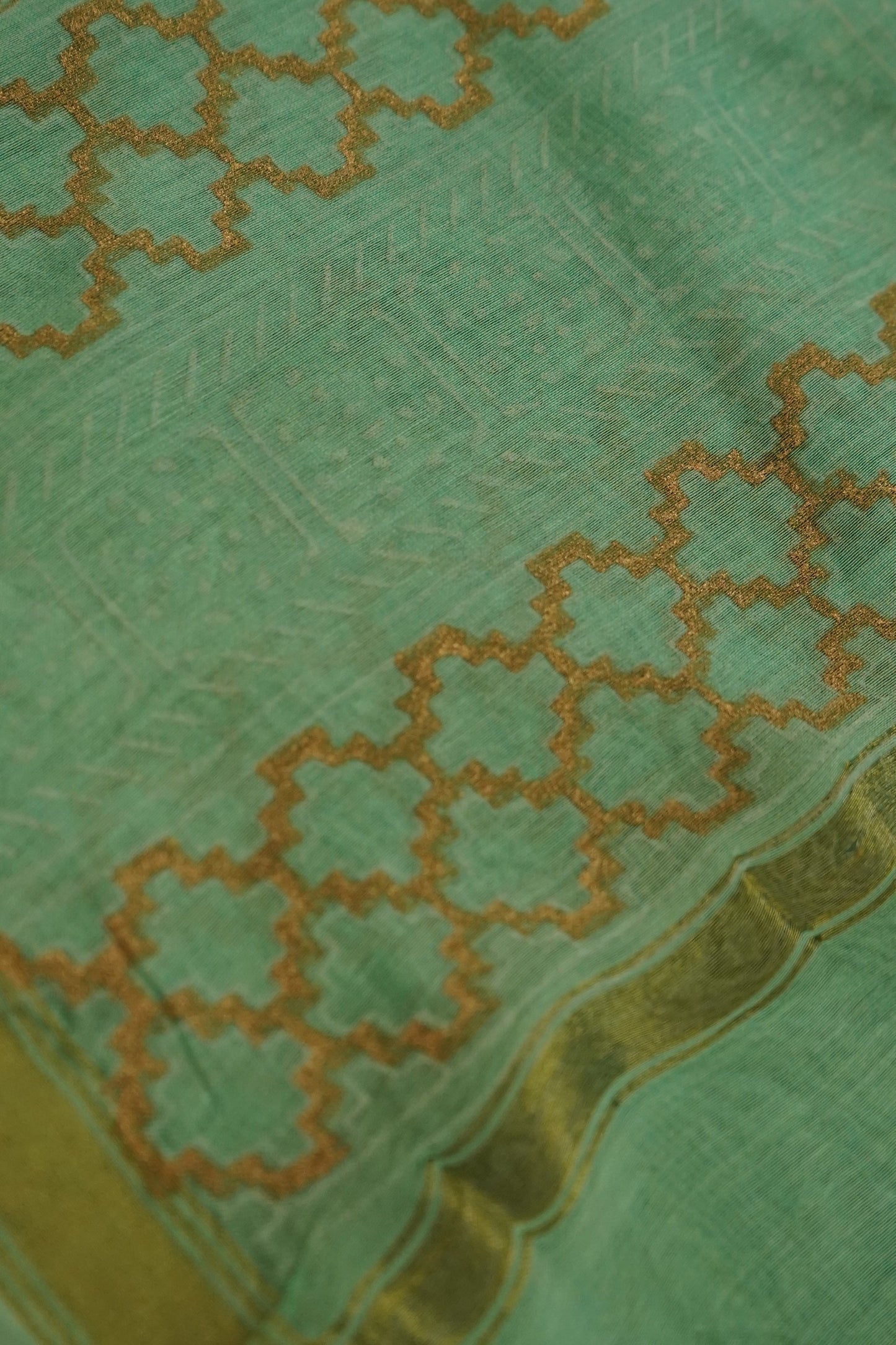 Hand Block Printed Chanderi Silk Cotton Suit Set