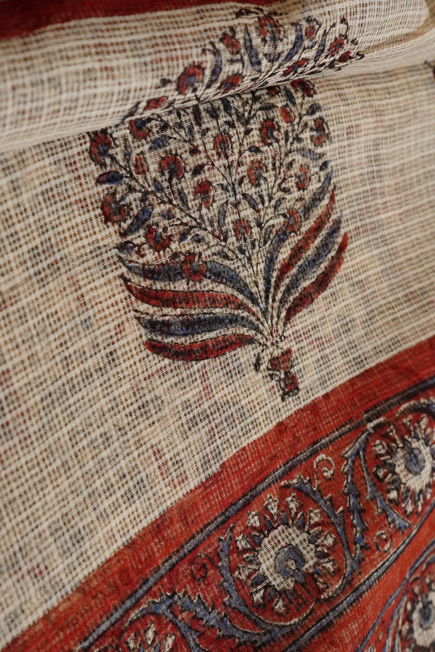 Hand Block Printed Kota Cotton Saree