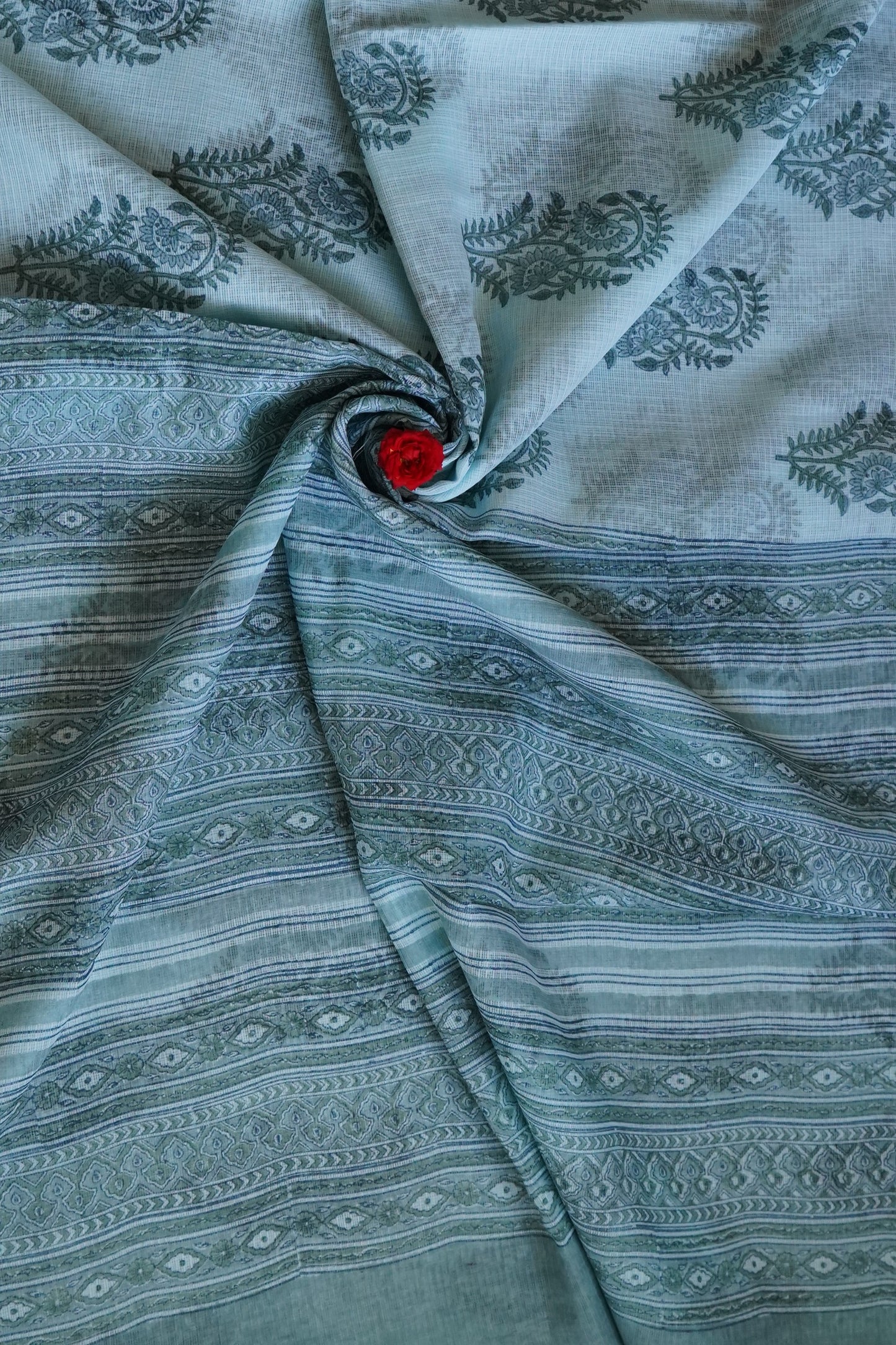 Hand Block Printed Kota Cotton Saree
