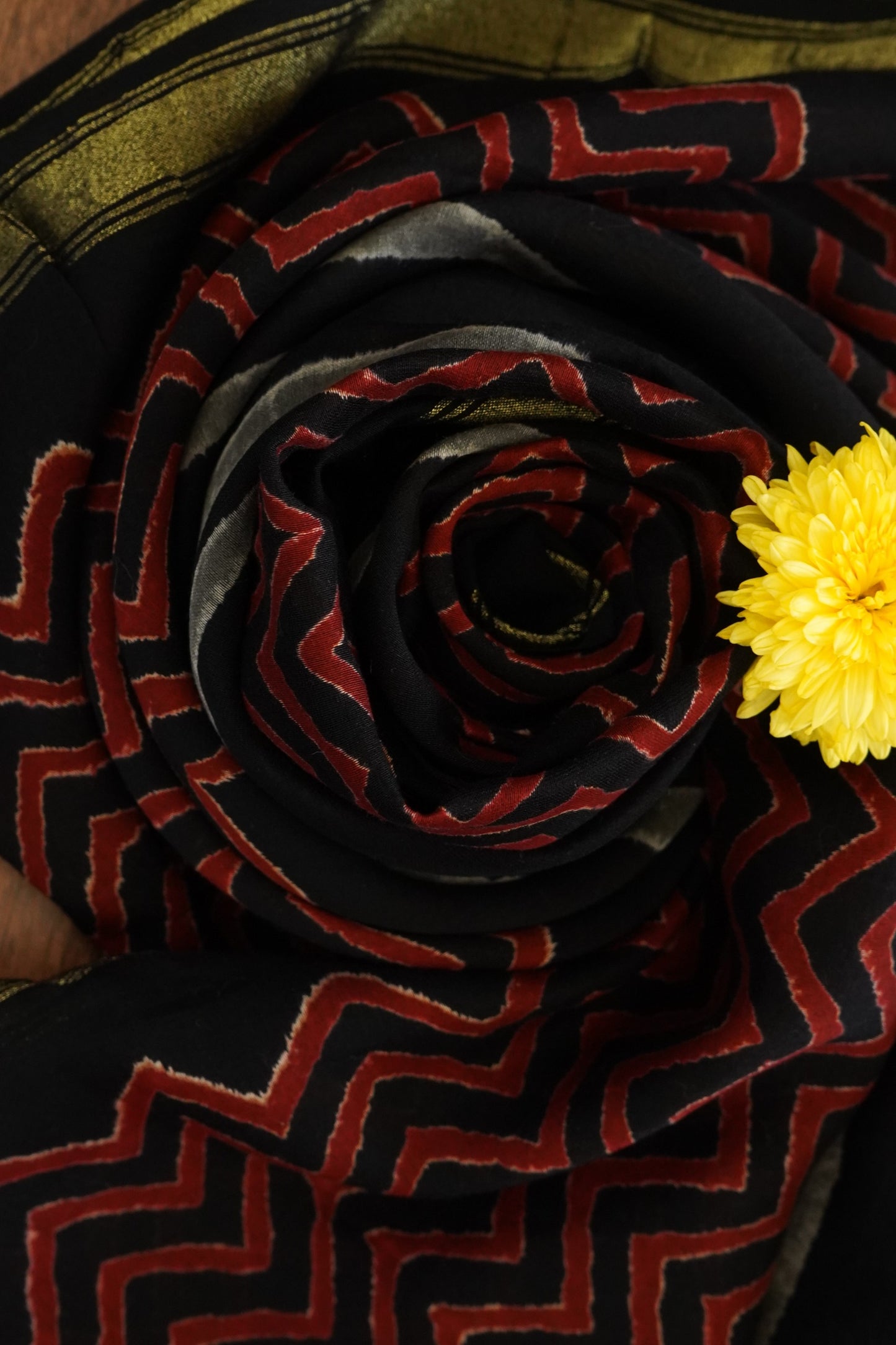 Hand Block Printed Chanderi Silk Cotton Dupatta