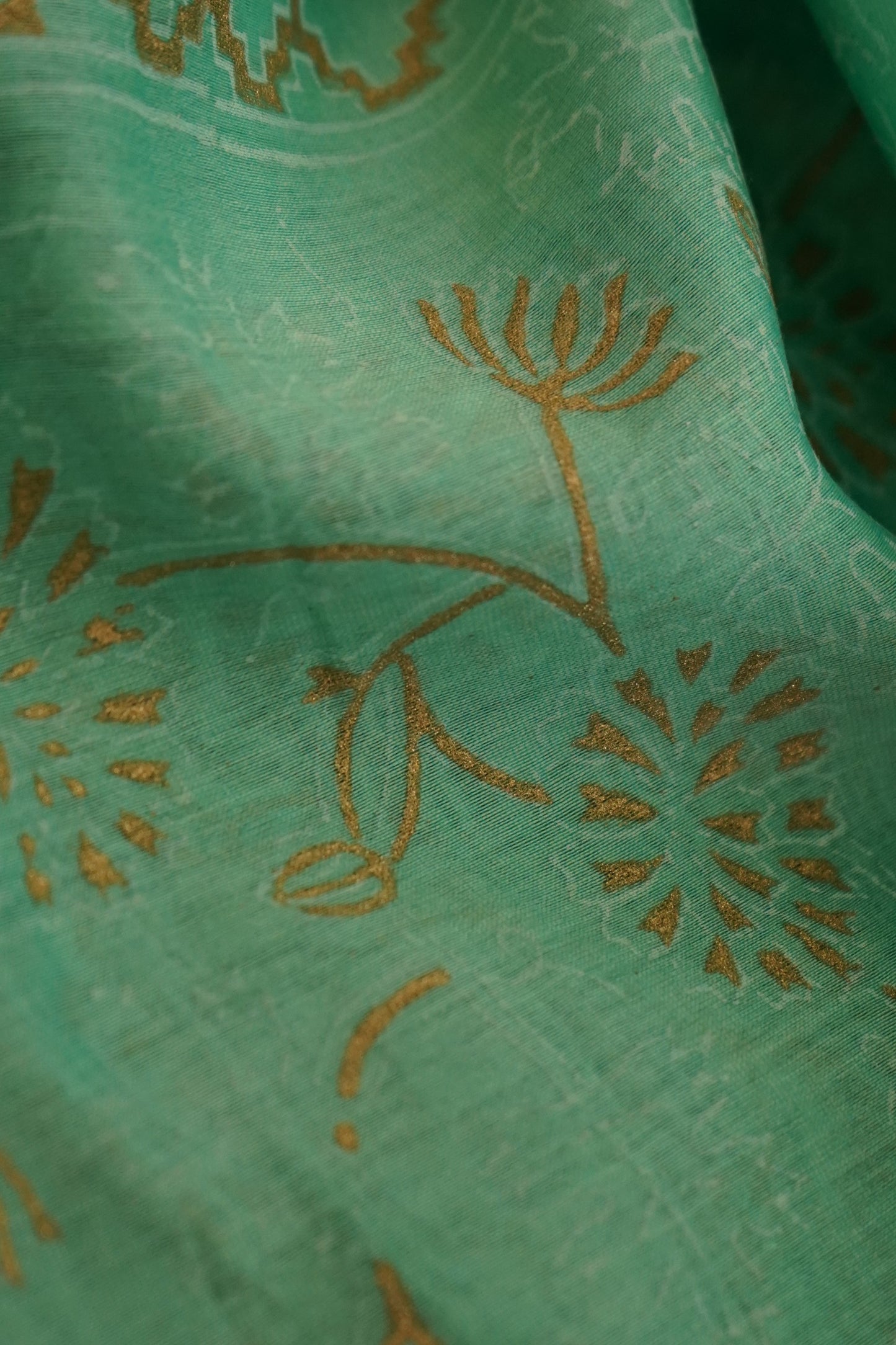 Hand Block Printed Chanderi Silk Cotton Suit Set