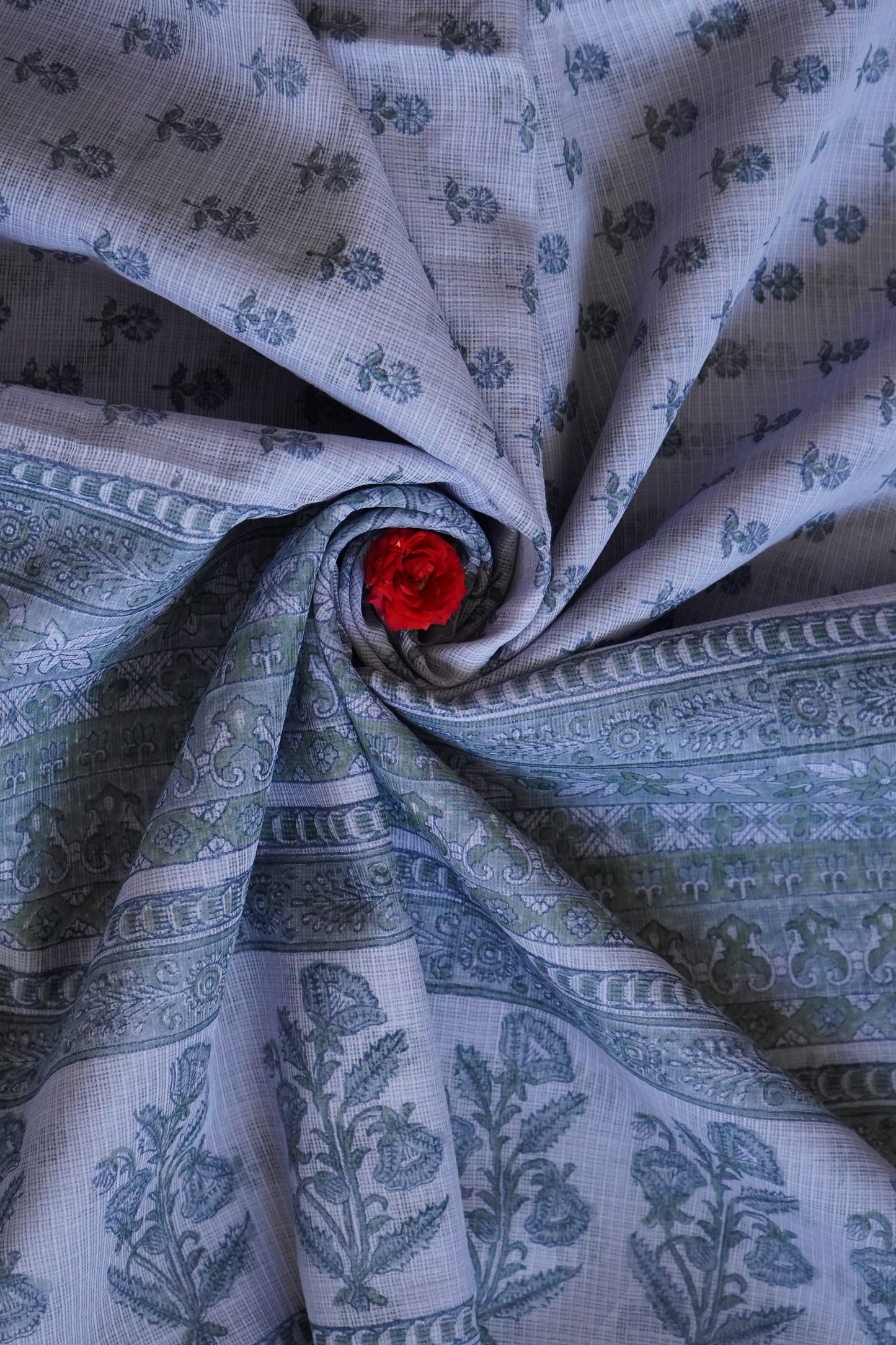 Hand Block Printed Kota Cotton Saree