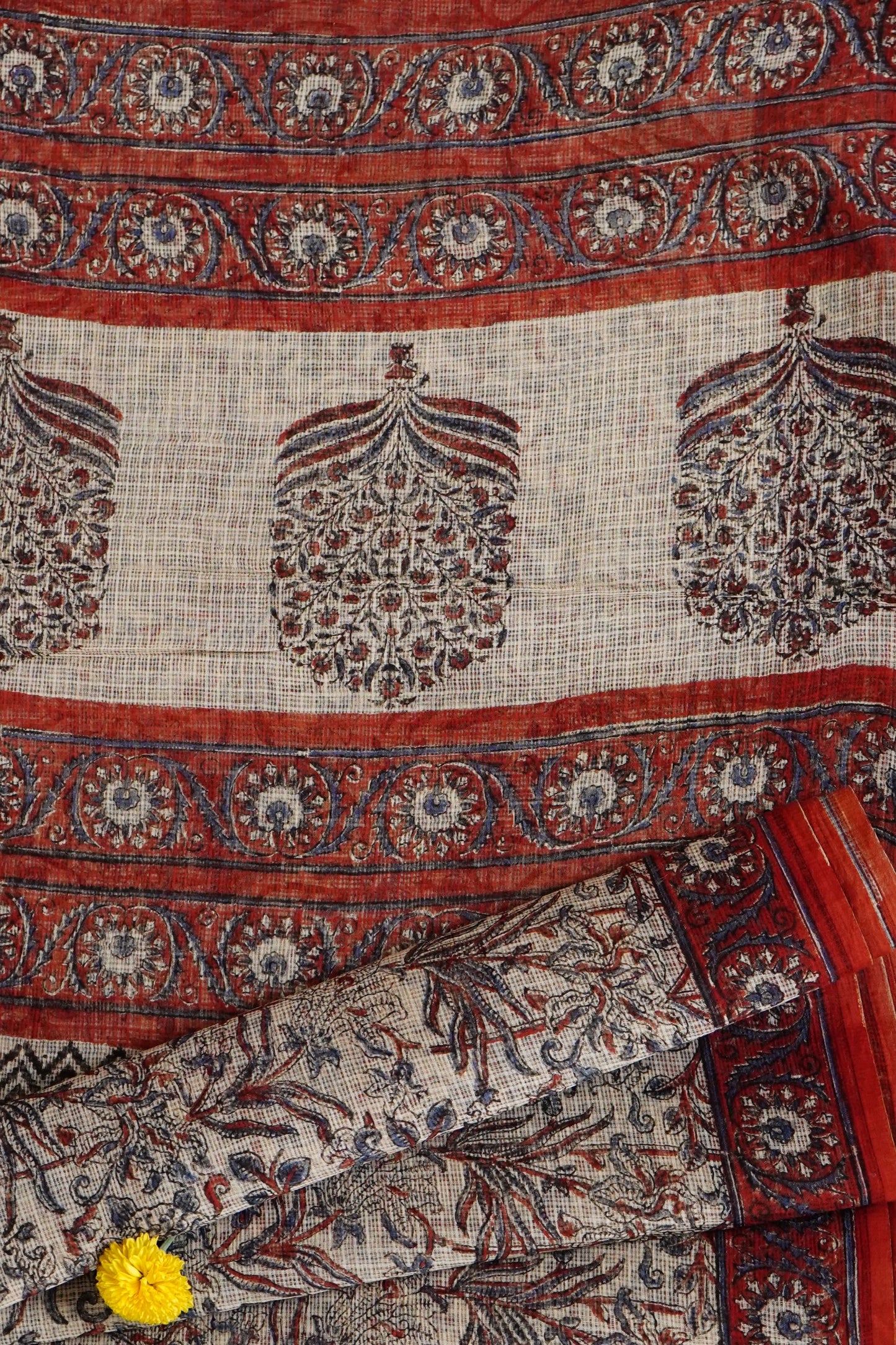 Hand Block Printed Kota Cotton Saree