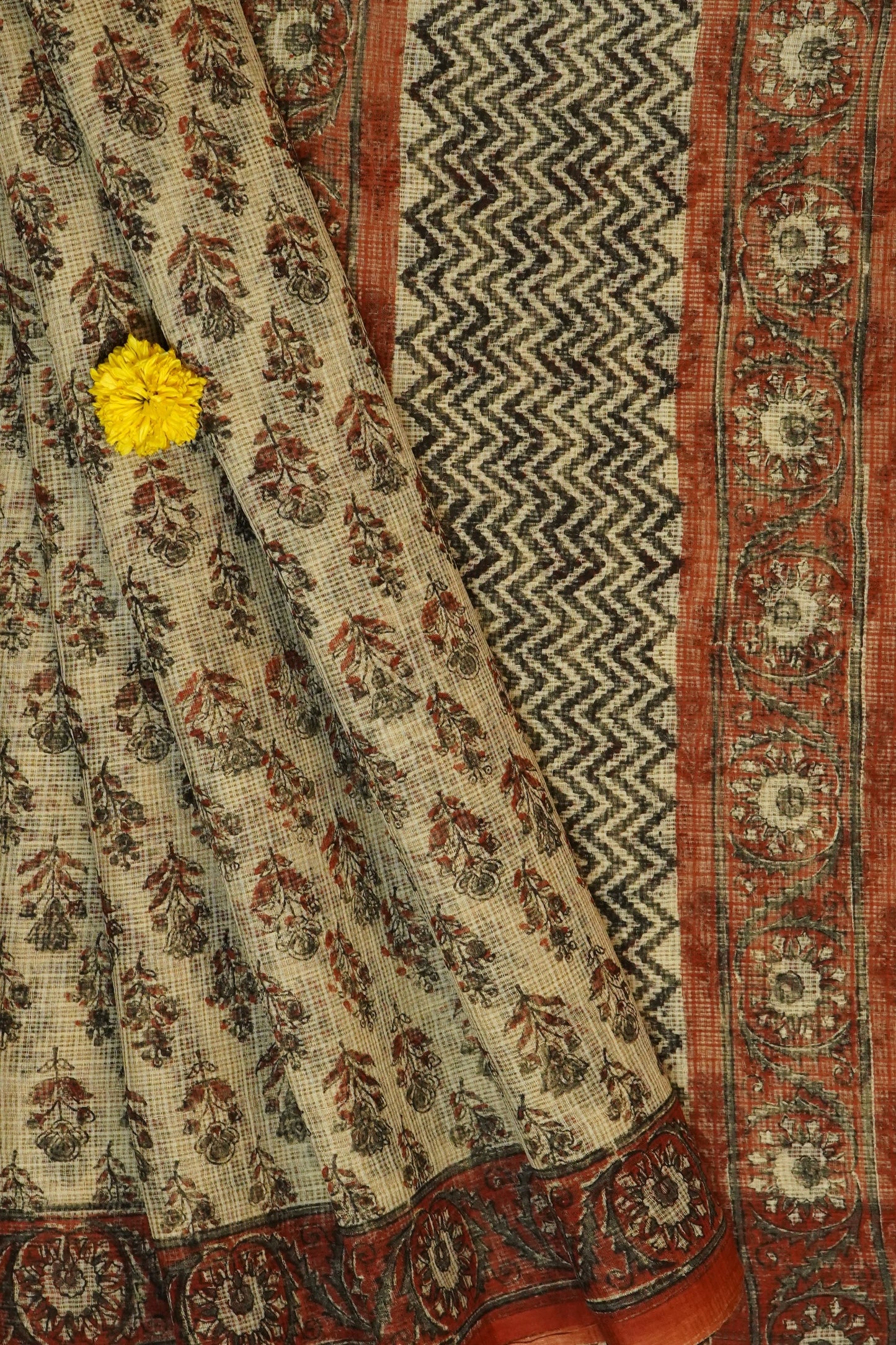 Hand Block Printed Kota Cotton Saree