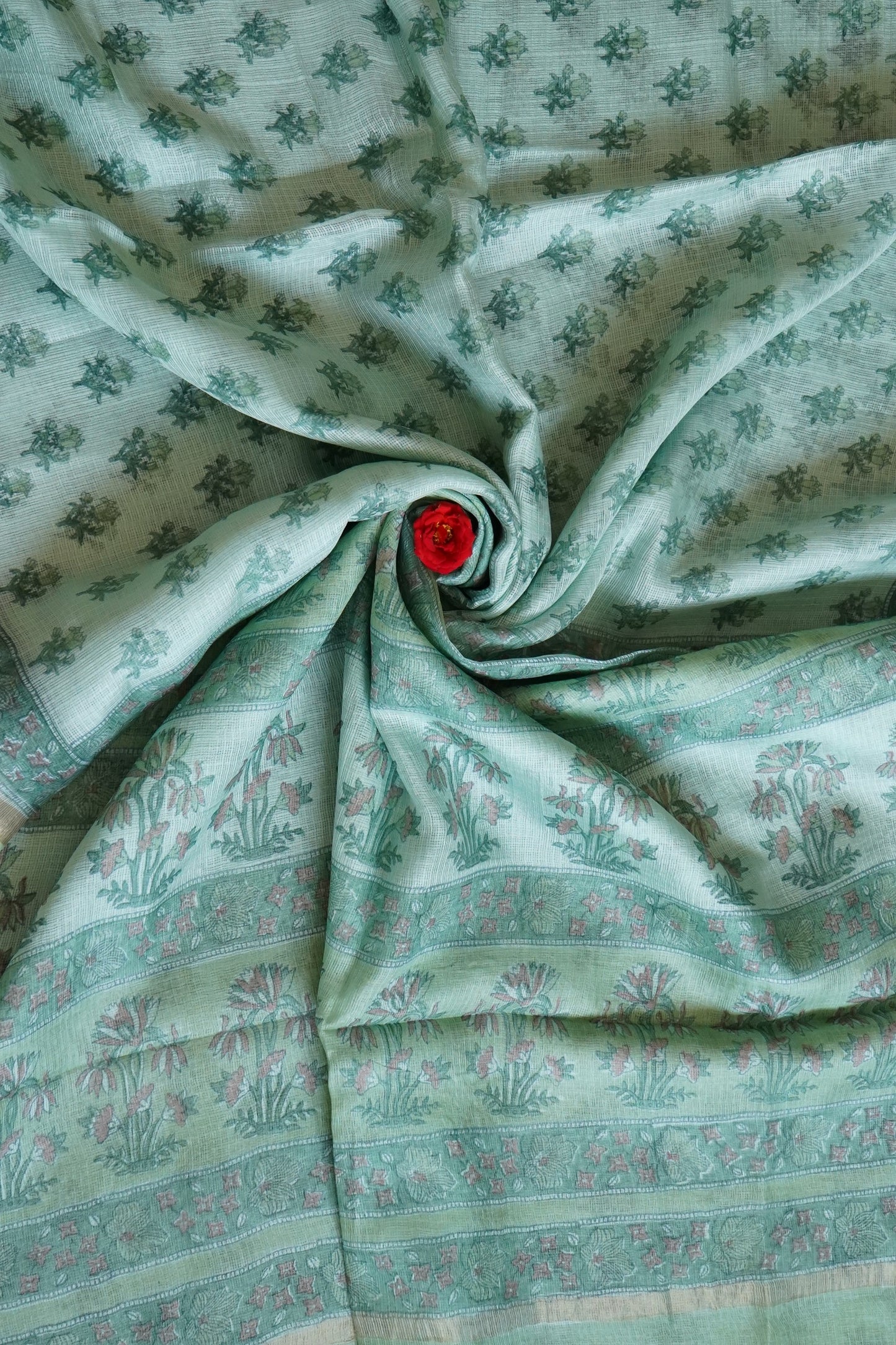 Hand Block Printed Kota Silk Saree