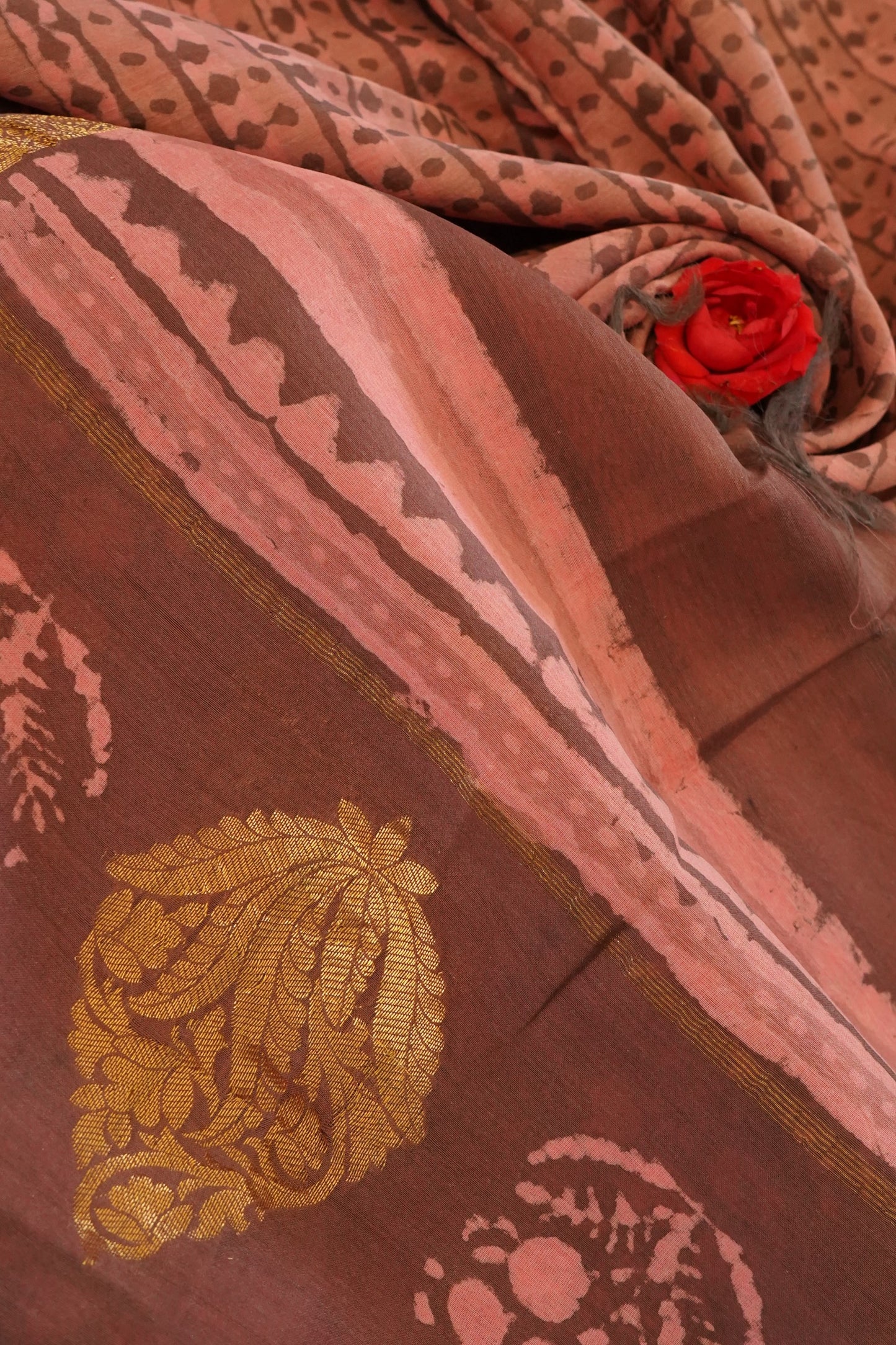 Hand Block Printed Chanderi Silk Cotton Dupatta
