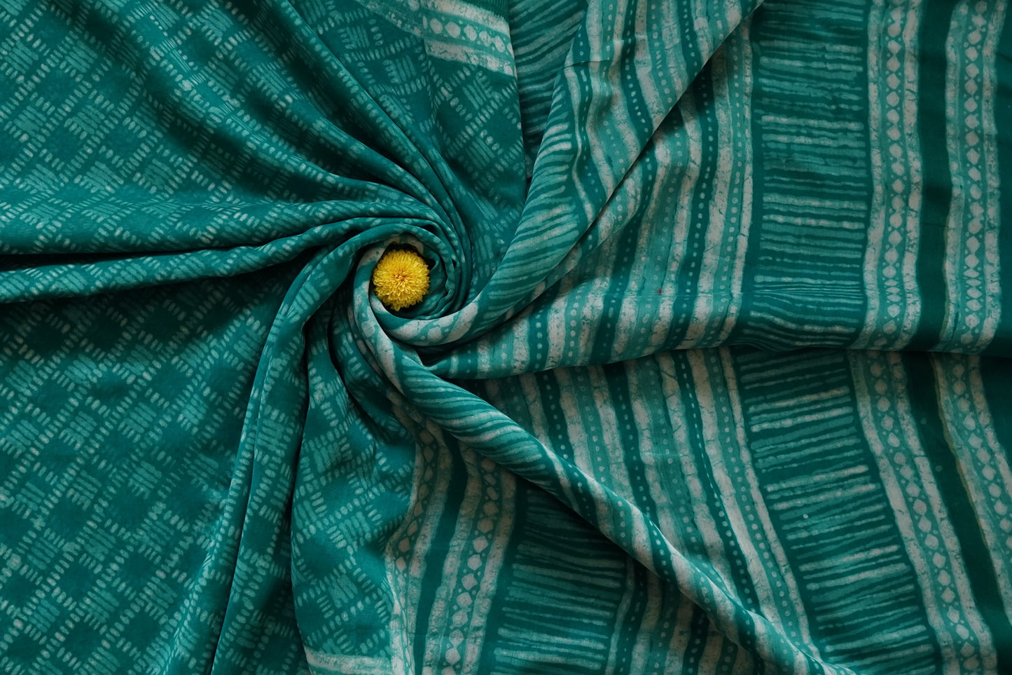 Hand Block Printed Chanderi Silk Cotton Saree