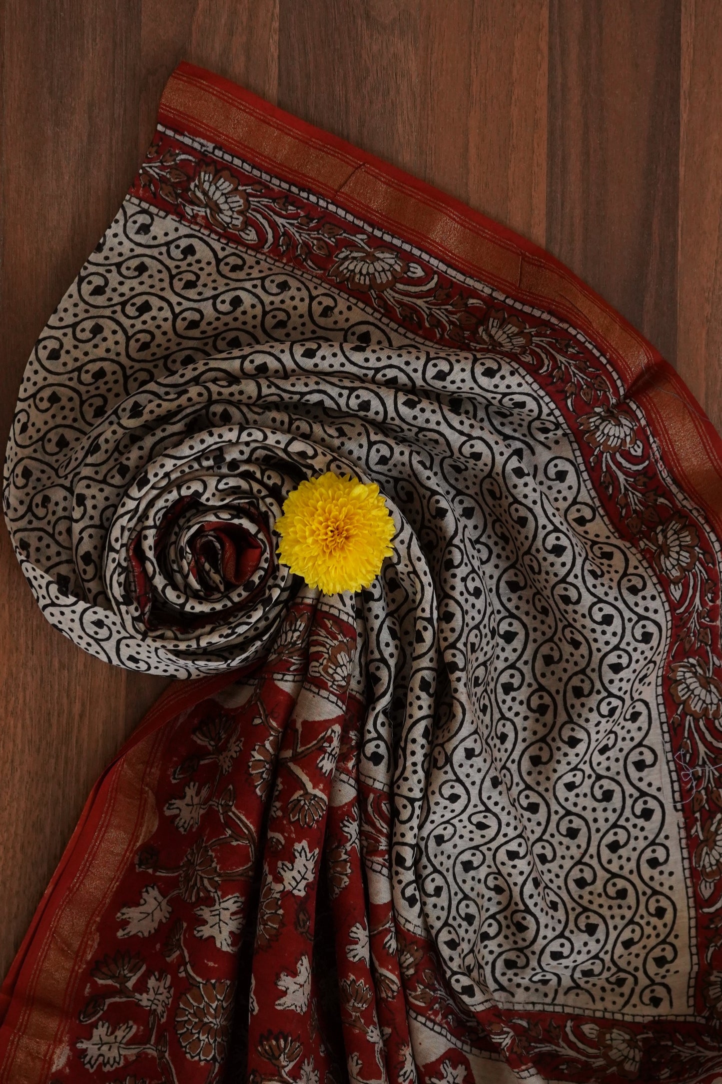 Hand Block Printed Chanderi Silk Cotton Suit Set