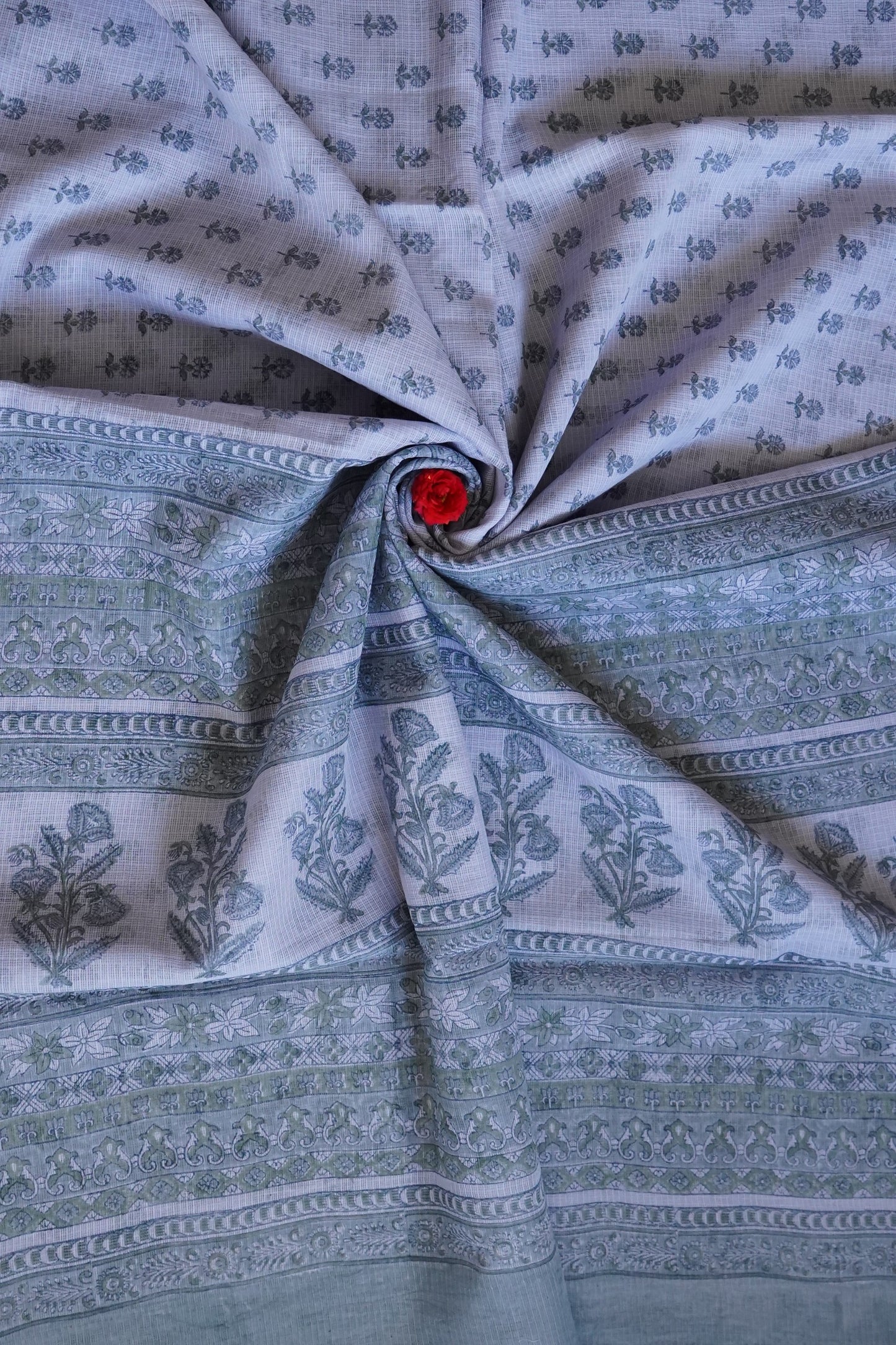 Hand Block Printed Kota Cotton Saree