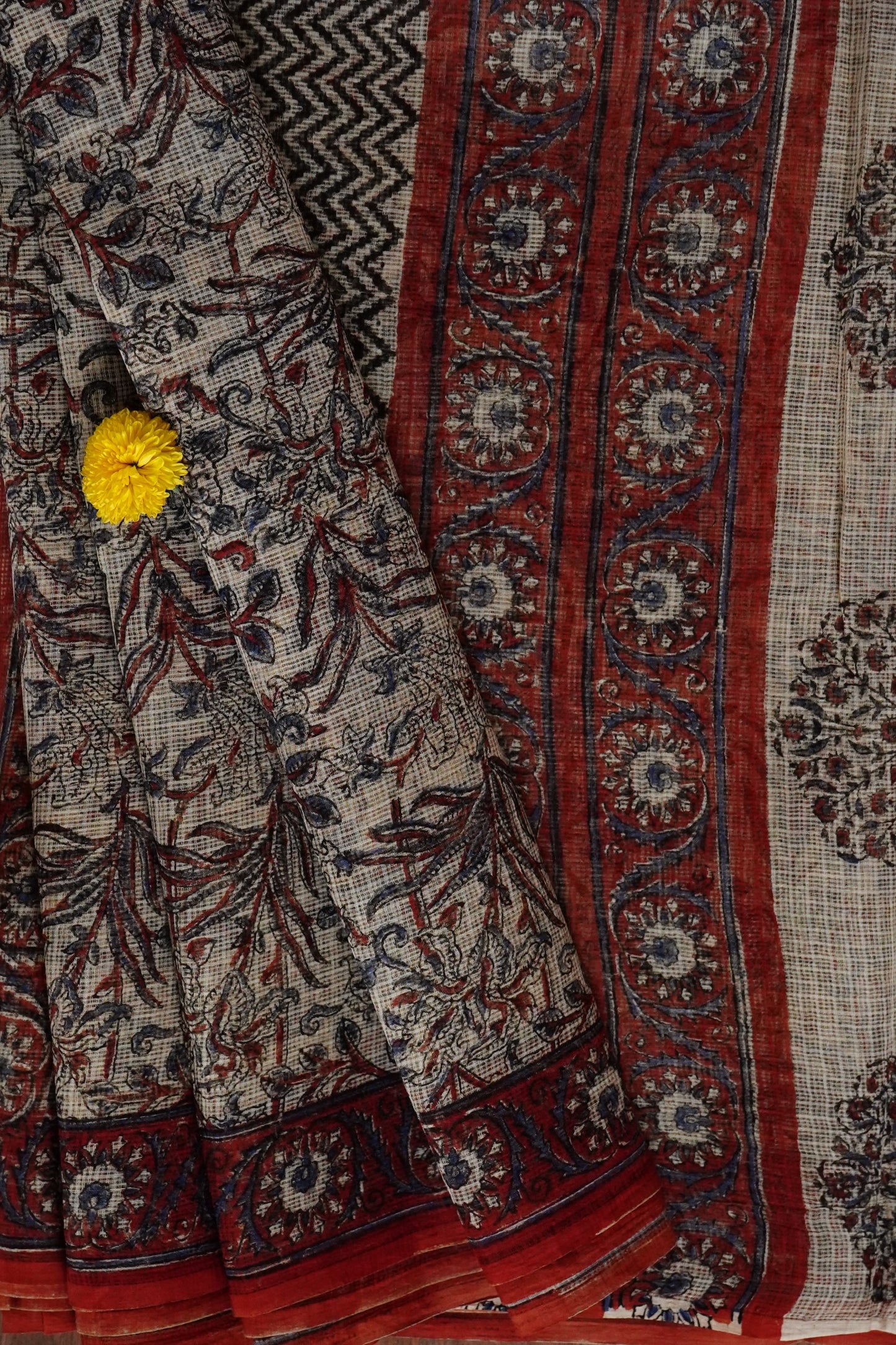 Hand Block Printed Kota Cotton Saree