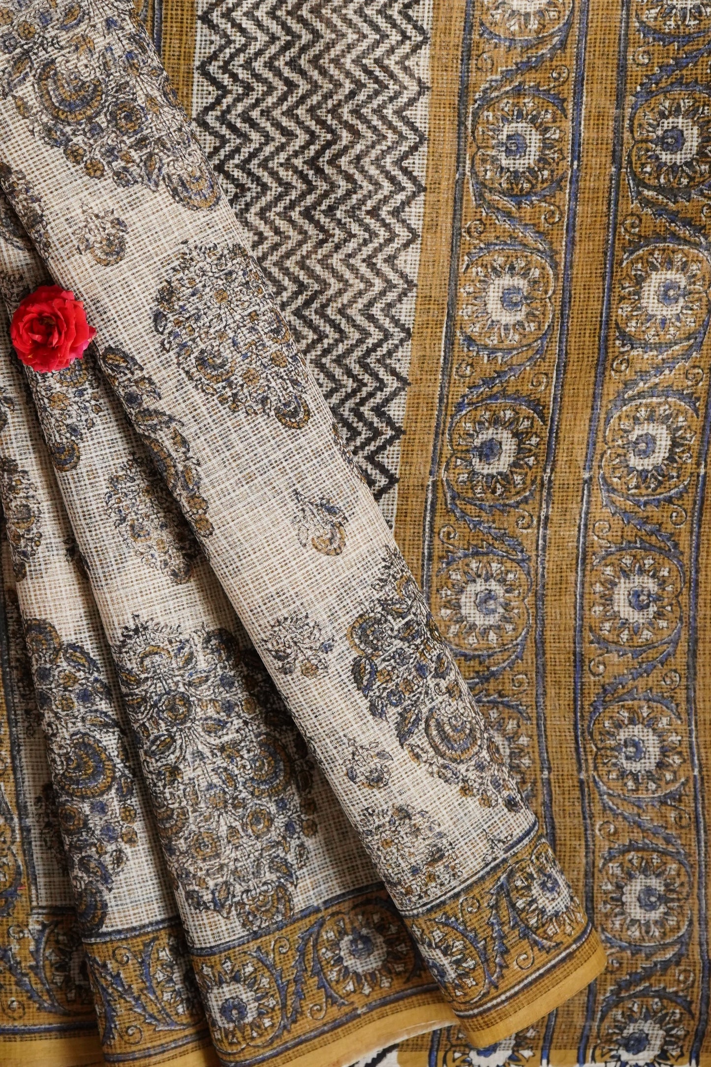 Hand Block Printed Kota Cotton Saree