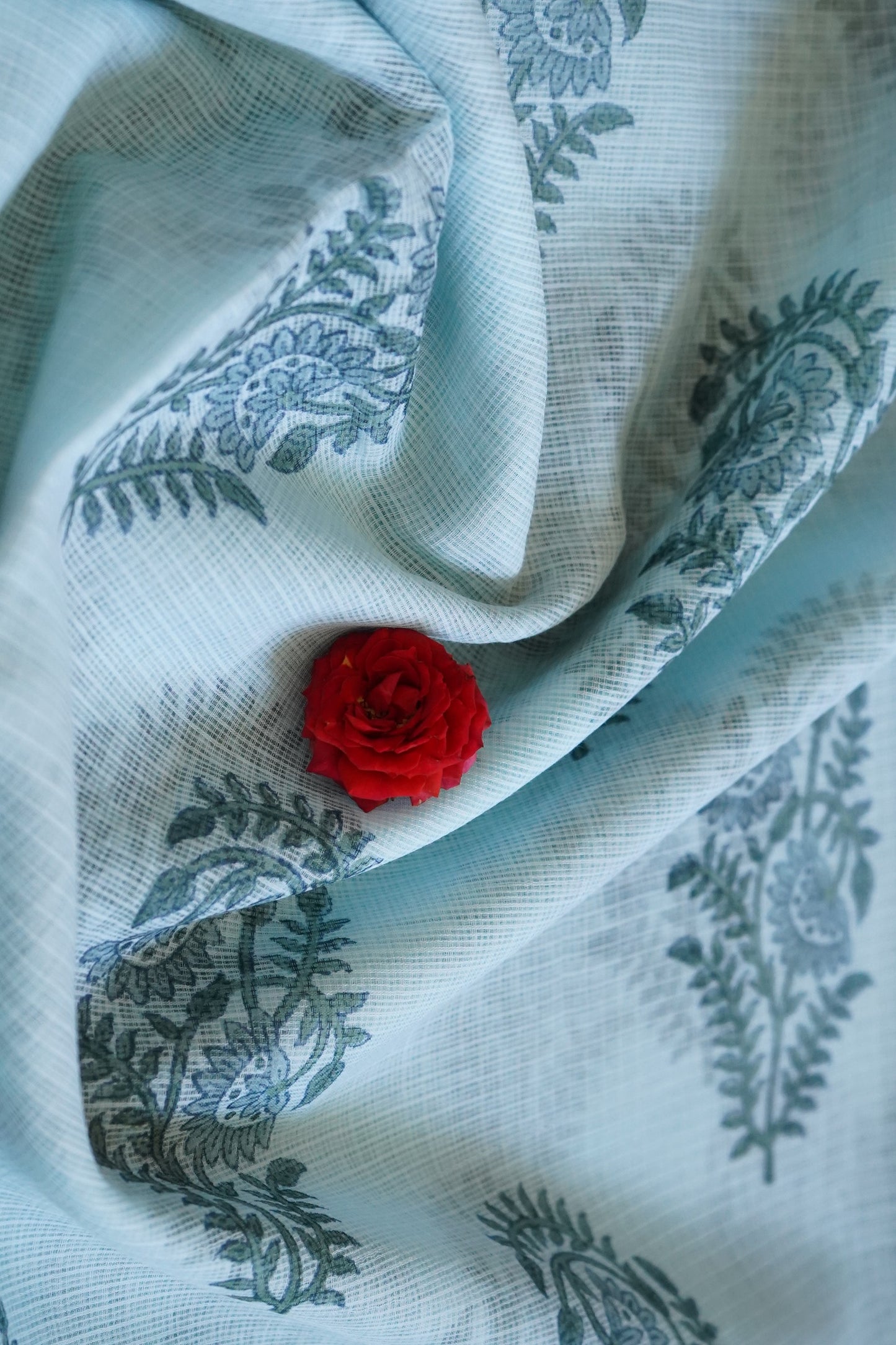 Hand Block Printed Kota Cotton Saree