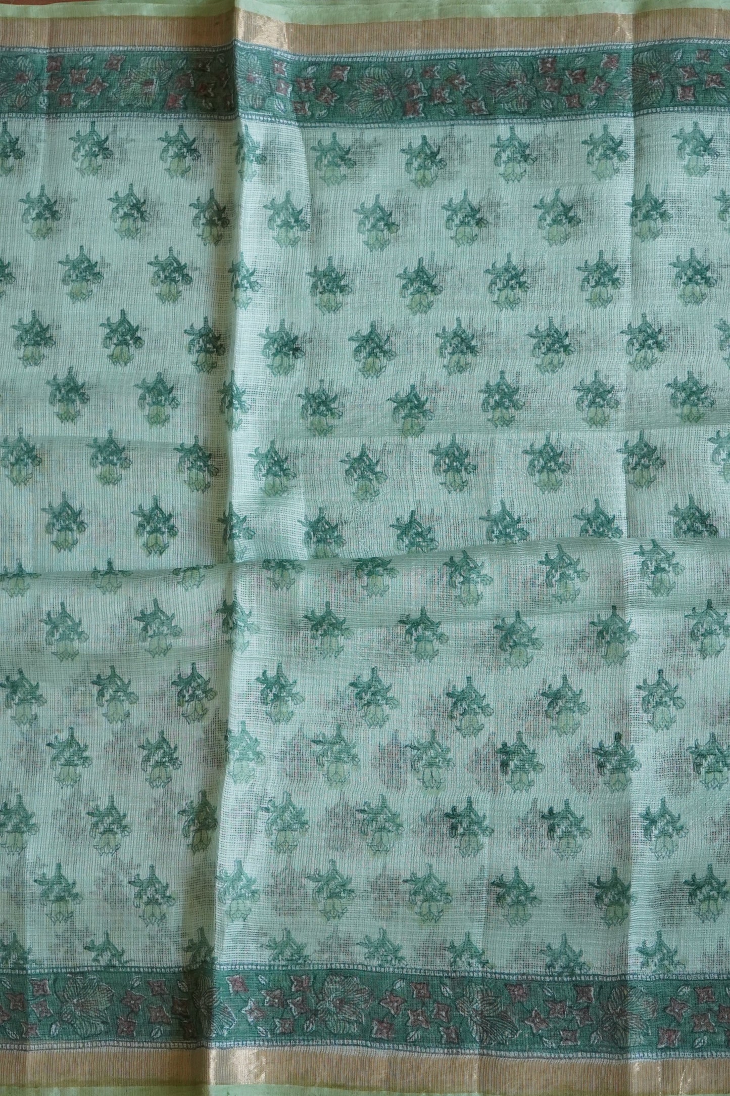 Hand Block Printed Kota Silk Saree