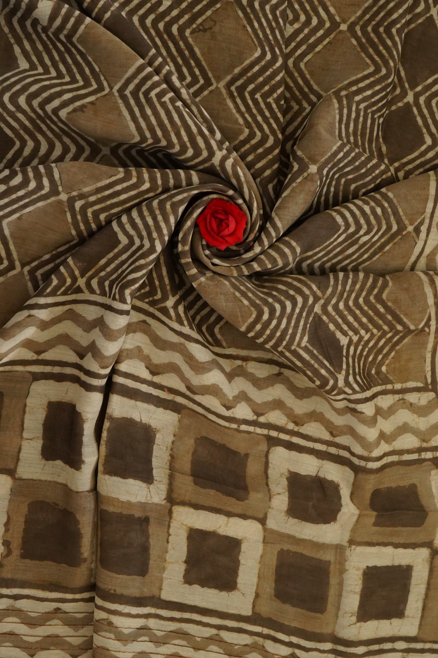 Hand Block Printed Chanderi Silk Cotton Dupatta