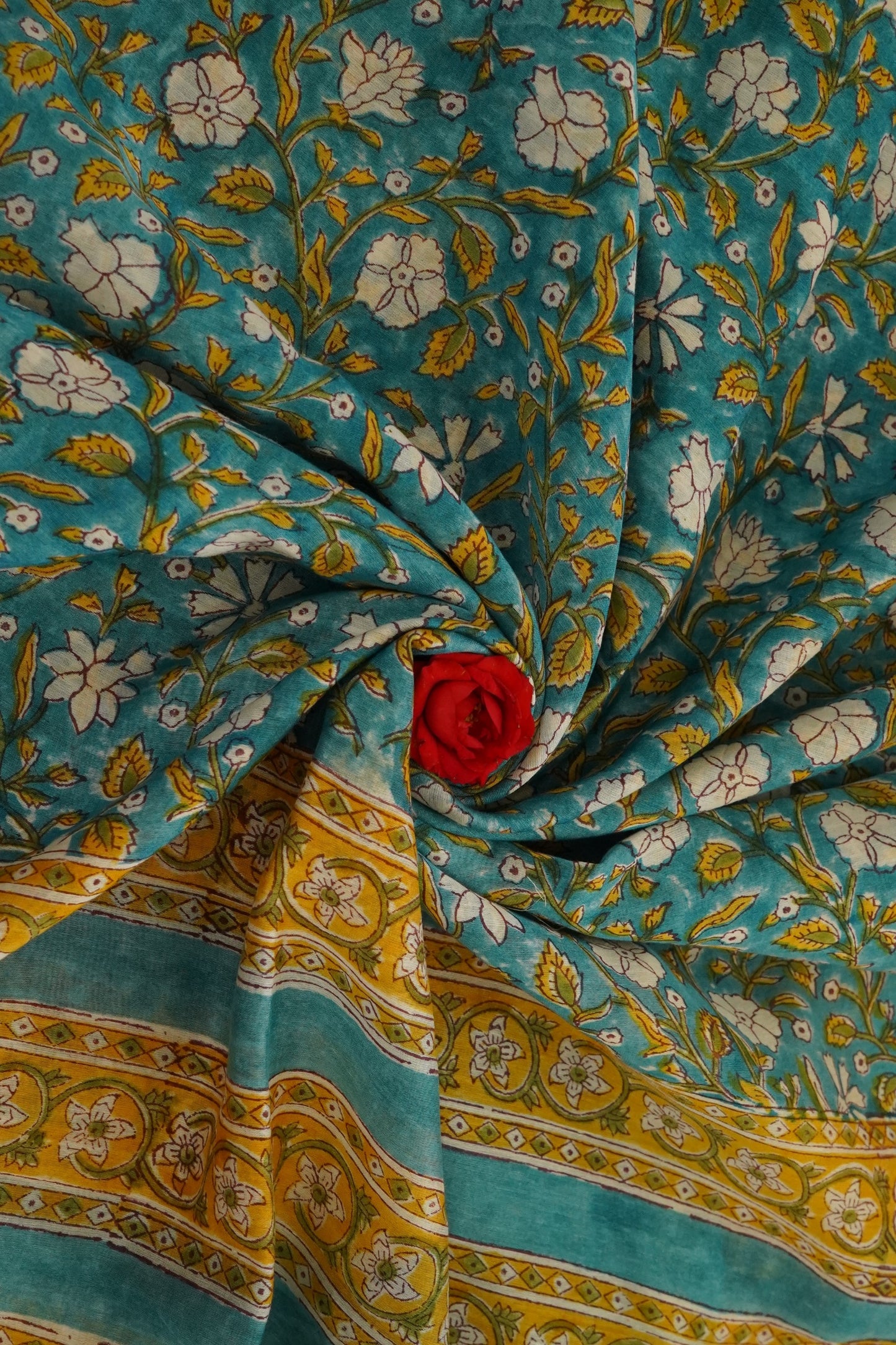Hand Block Printed Chanderi Silk Cotton Dupatta
