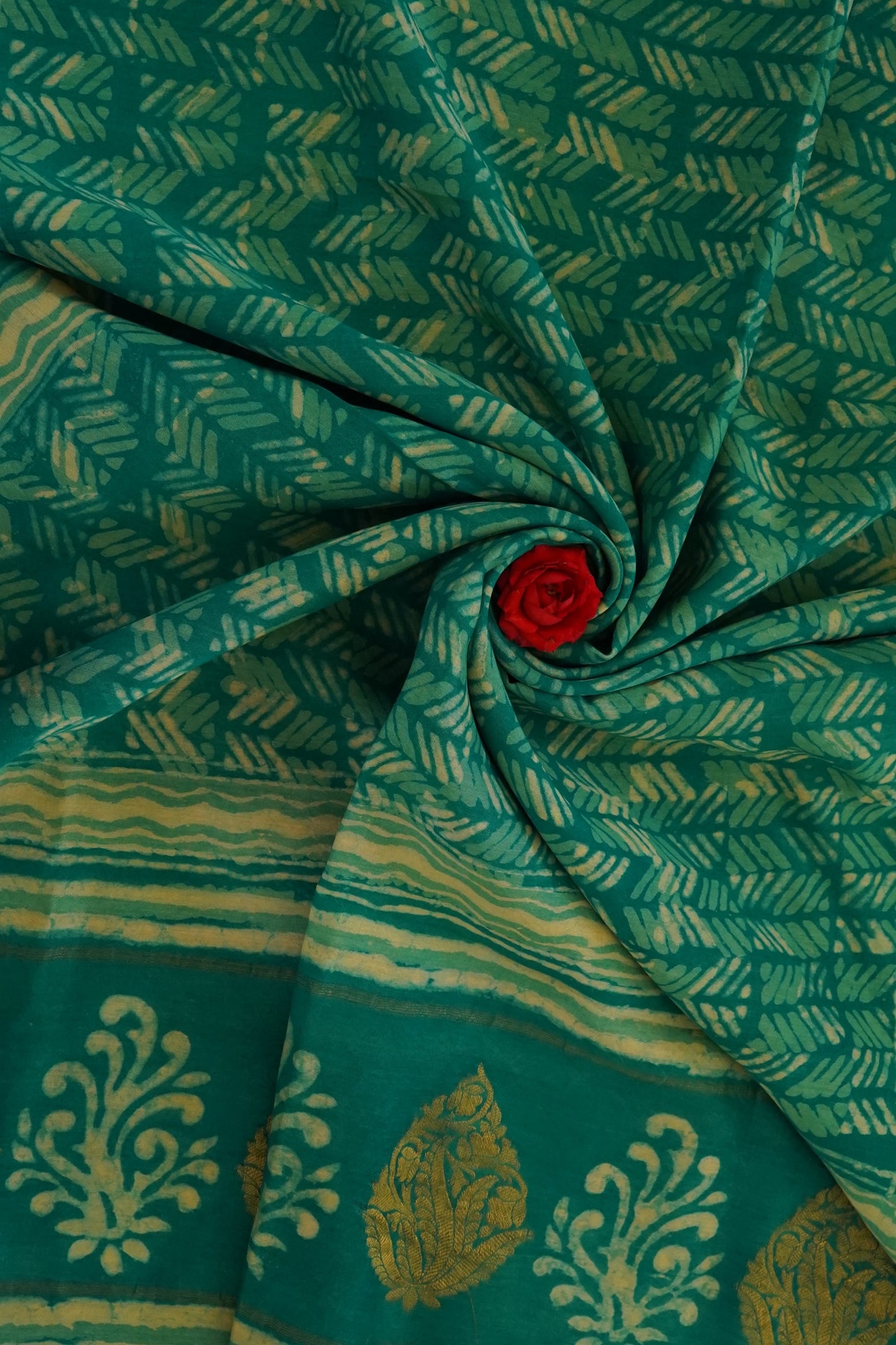 Hand Block Printed Chanderi Silk Cotton Dupatta
