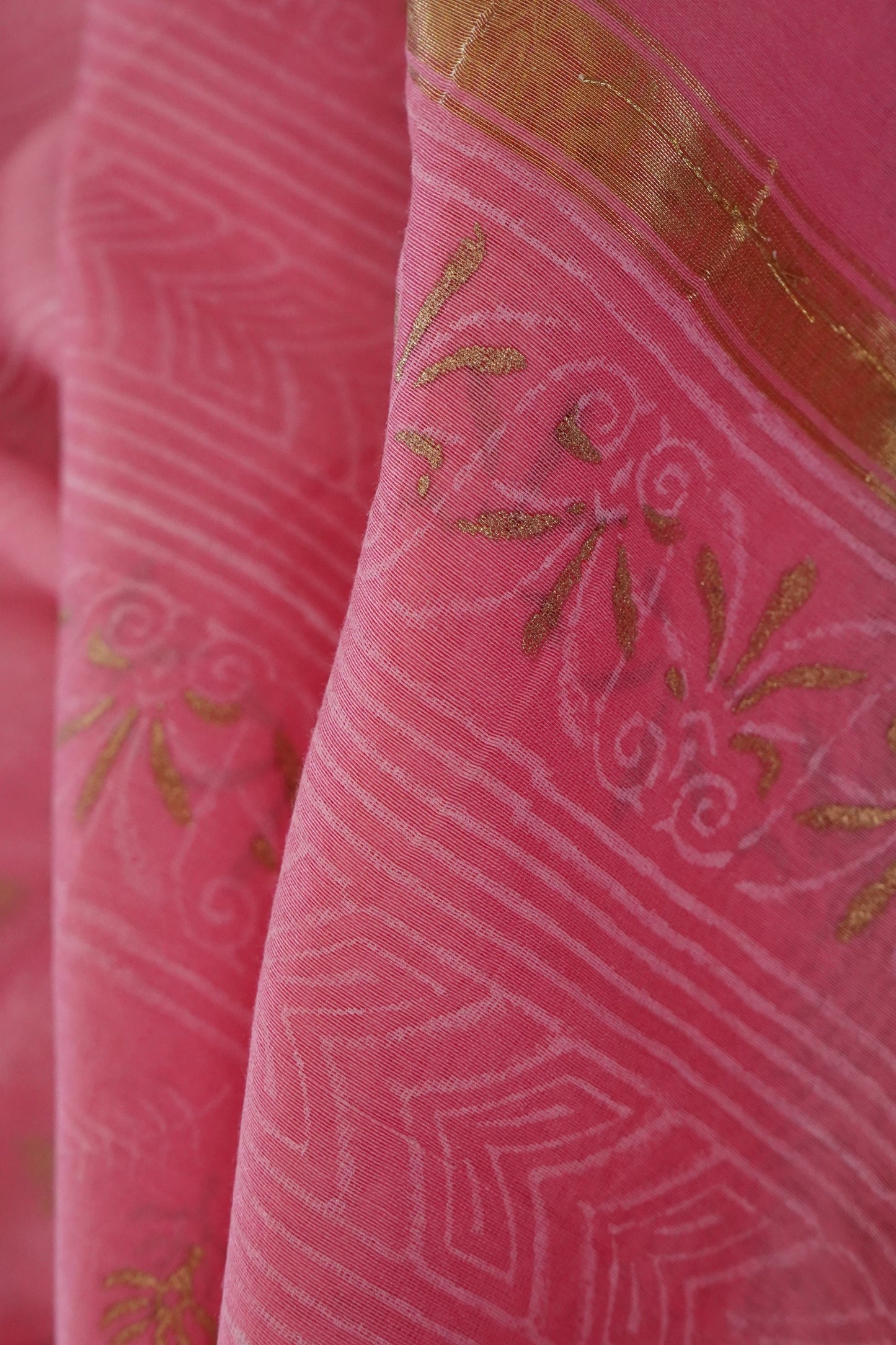 Hand Block Printed Chanderi Silk Cotton Dupatta