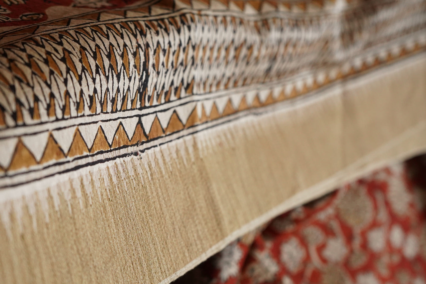 Hand Block Printed Chanderi Silk Cotton Saree