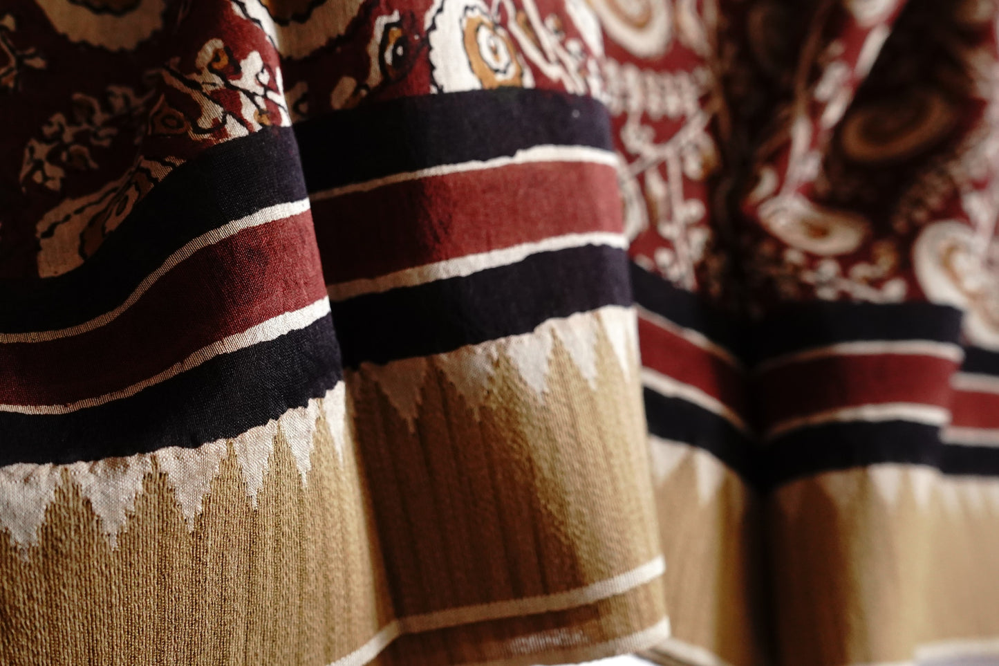 Hand Block Printed Chanderi Silk Cotton Saree