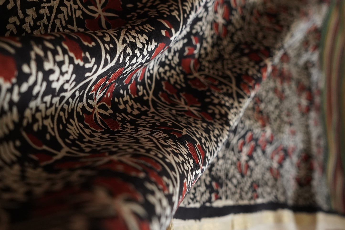 Hand Block Printed Chanderi Silk Cotton Saree