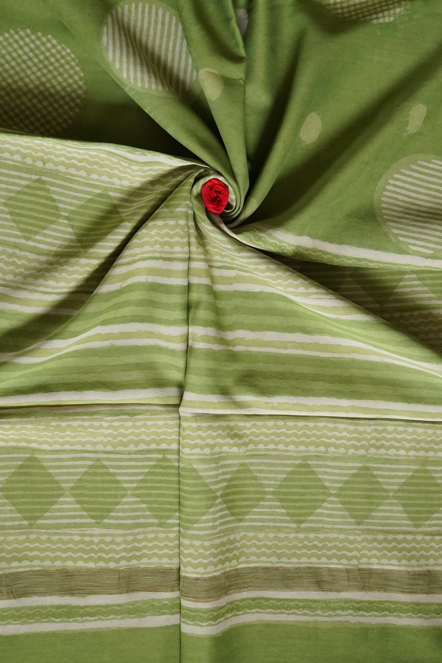 Hand Block Printed Chanderi Silk Cotton Saree