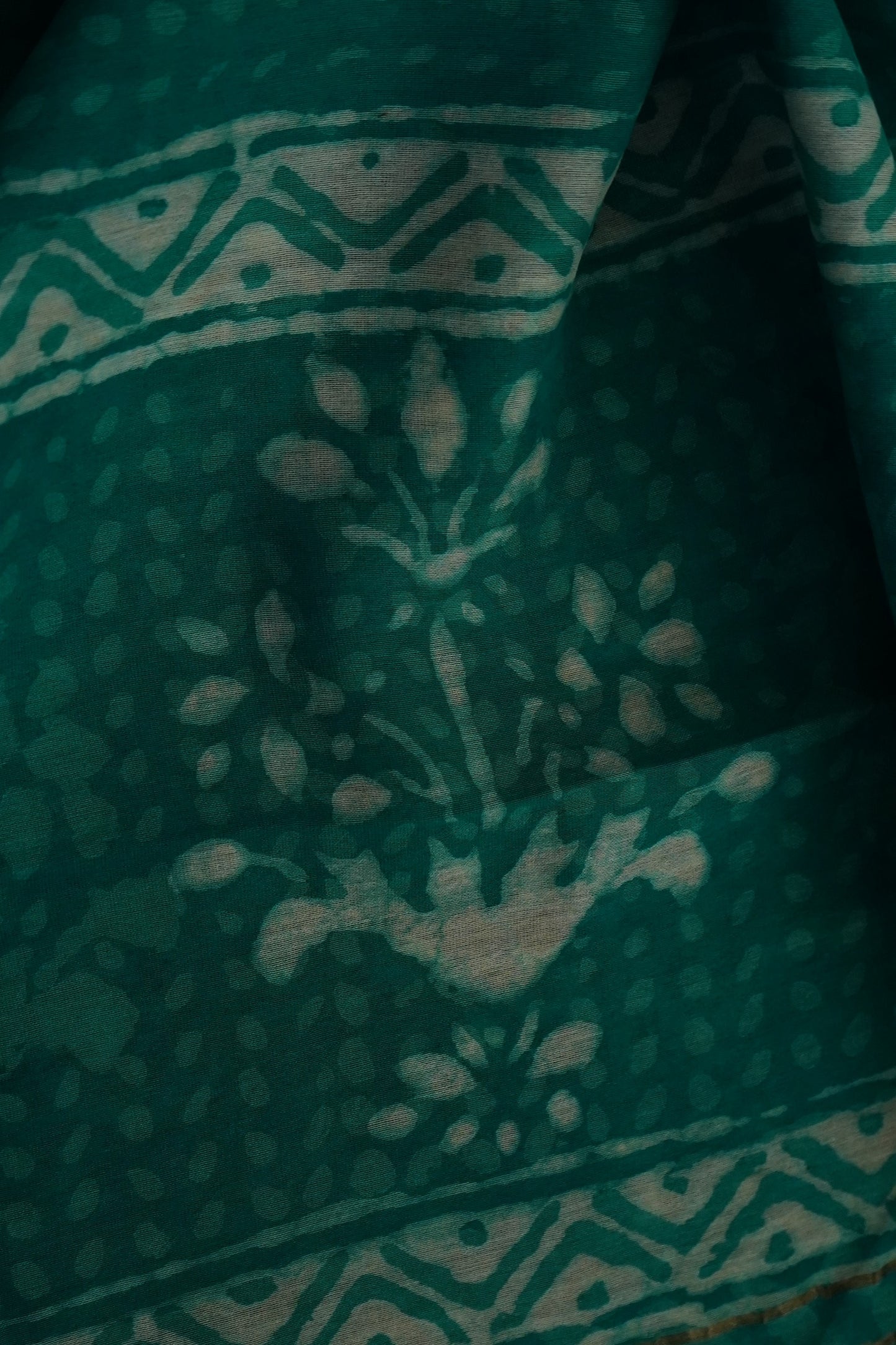 Hand Block Printed Chanderi Silk Cotton Suit Set