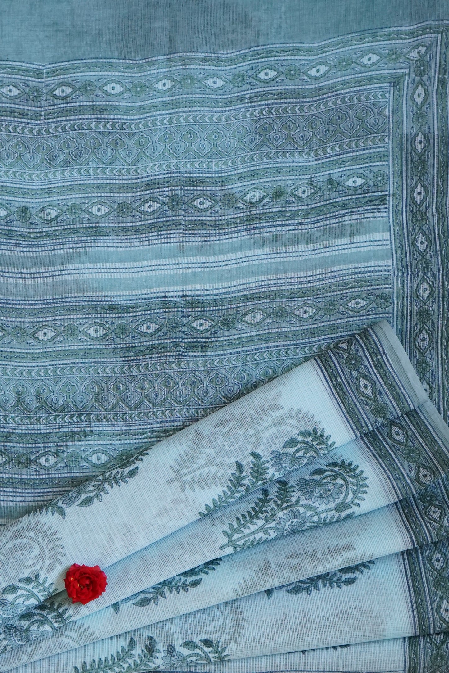 Hand Block Printed Kota Cotton Saree