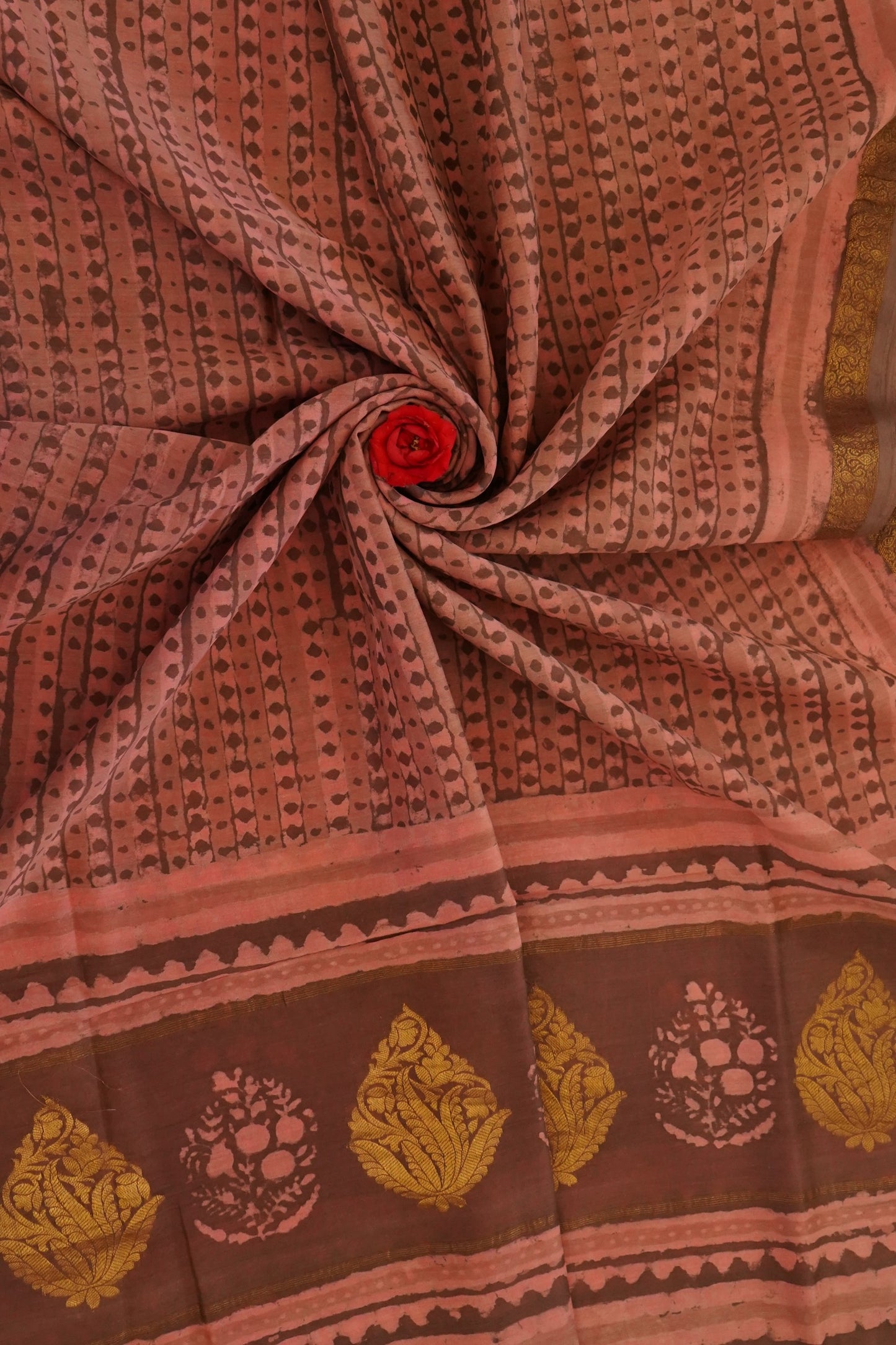 Hand Block Printed Chanderi Silk Cotton Dupatta