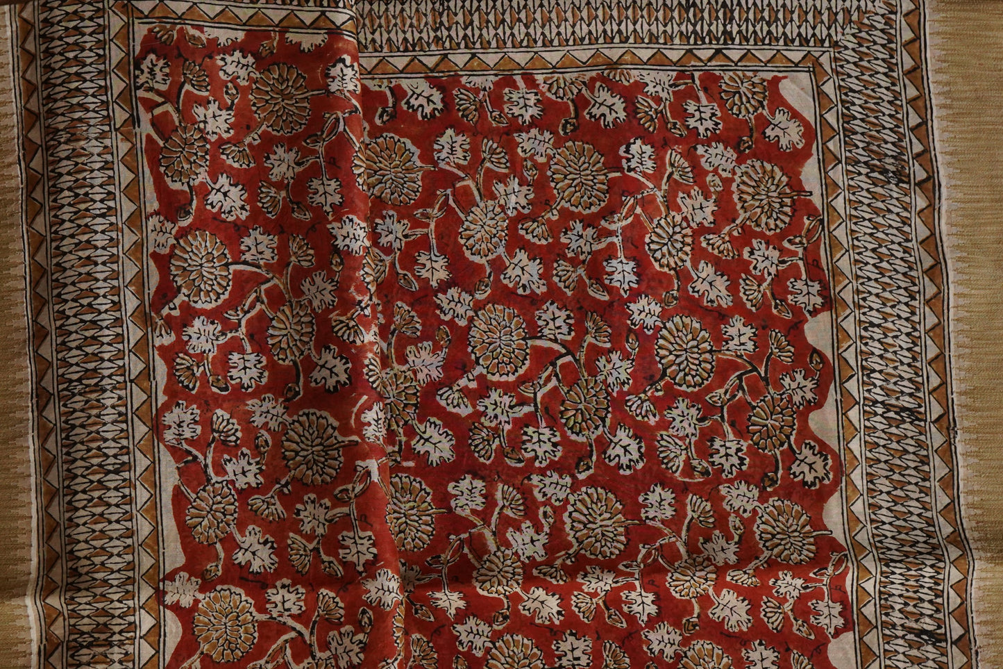 Hand Block Printed Chanderi Silk Cotton Saree