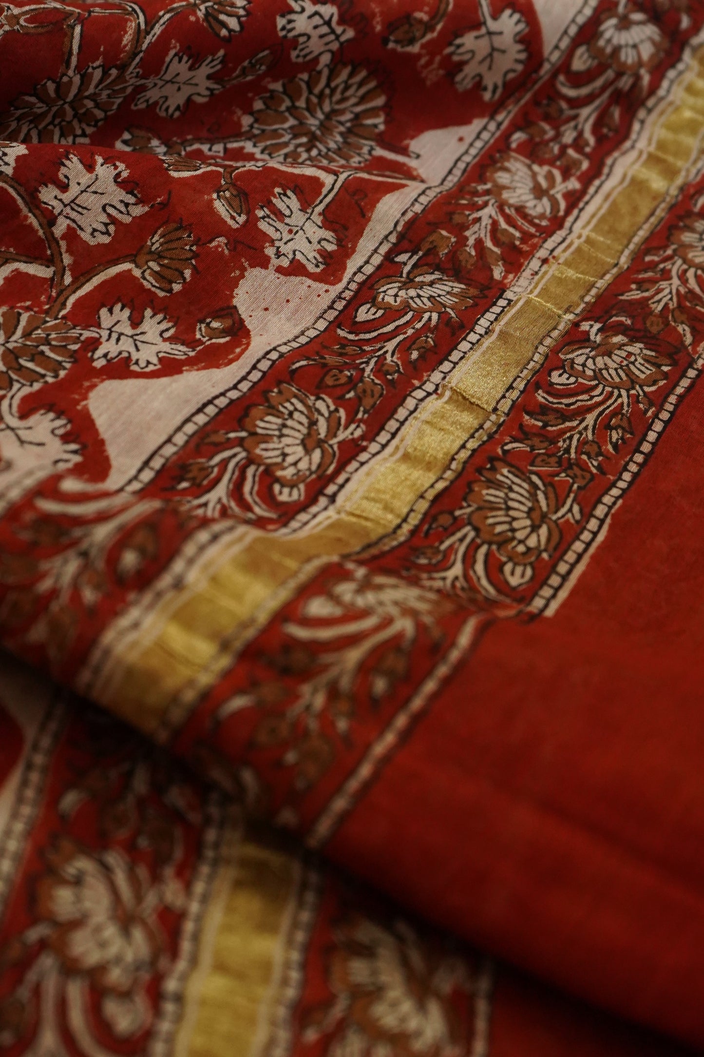 Hand Block Printed Chanderi Silk Cotton Suit Set