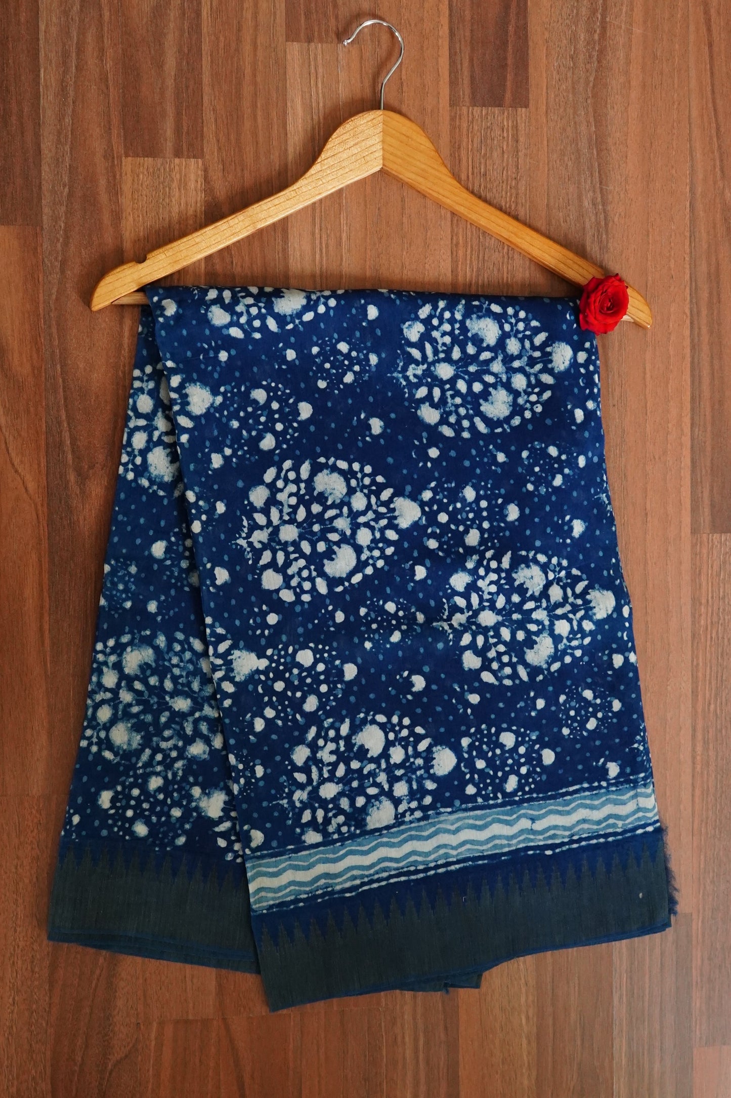 Hand Block Printed Chanderi Silk Cotton Suit Set