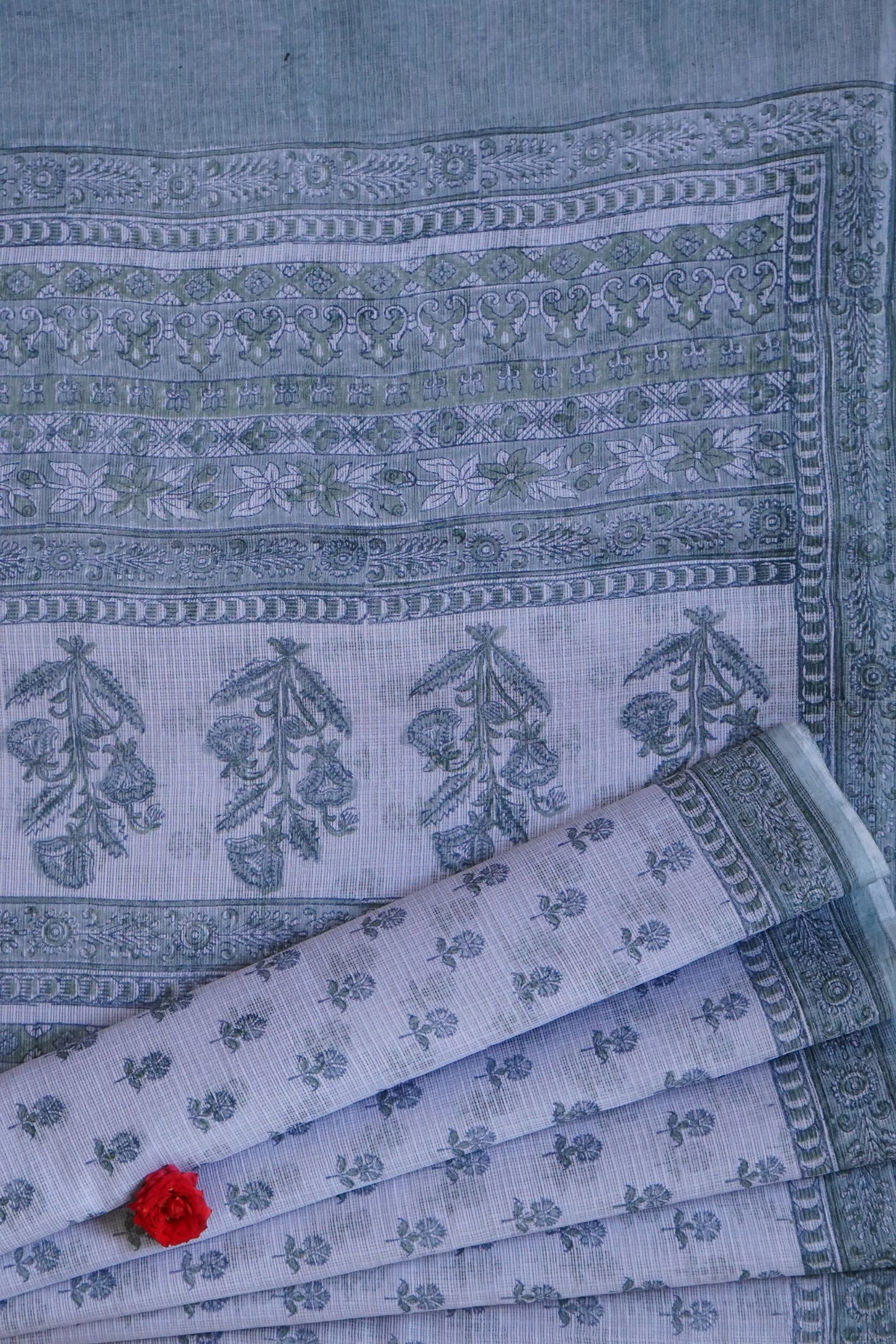 Hand Block Printed Kota Cotton Saree