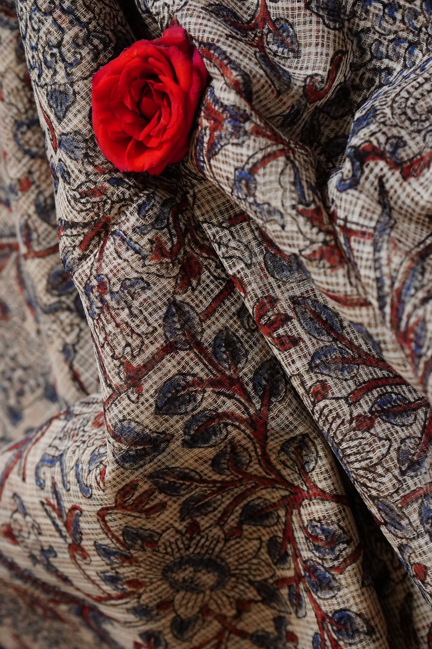Hand Block Printed Kota Cotton Saree