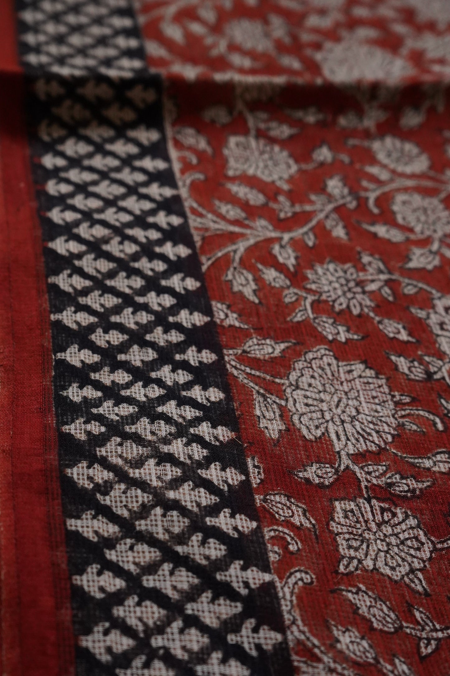 Hand Block Printed Kota Cotton Saree