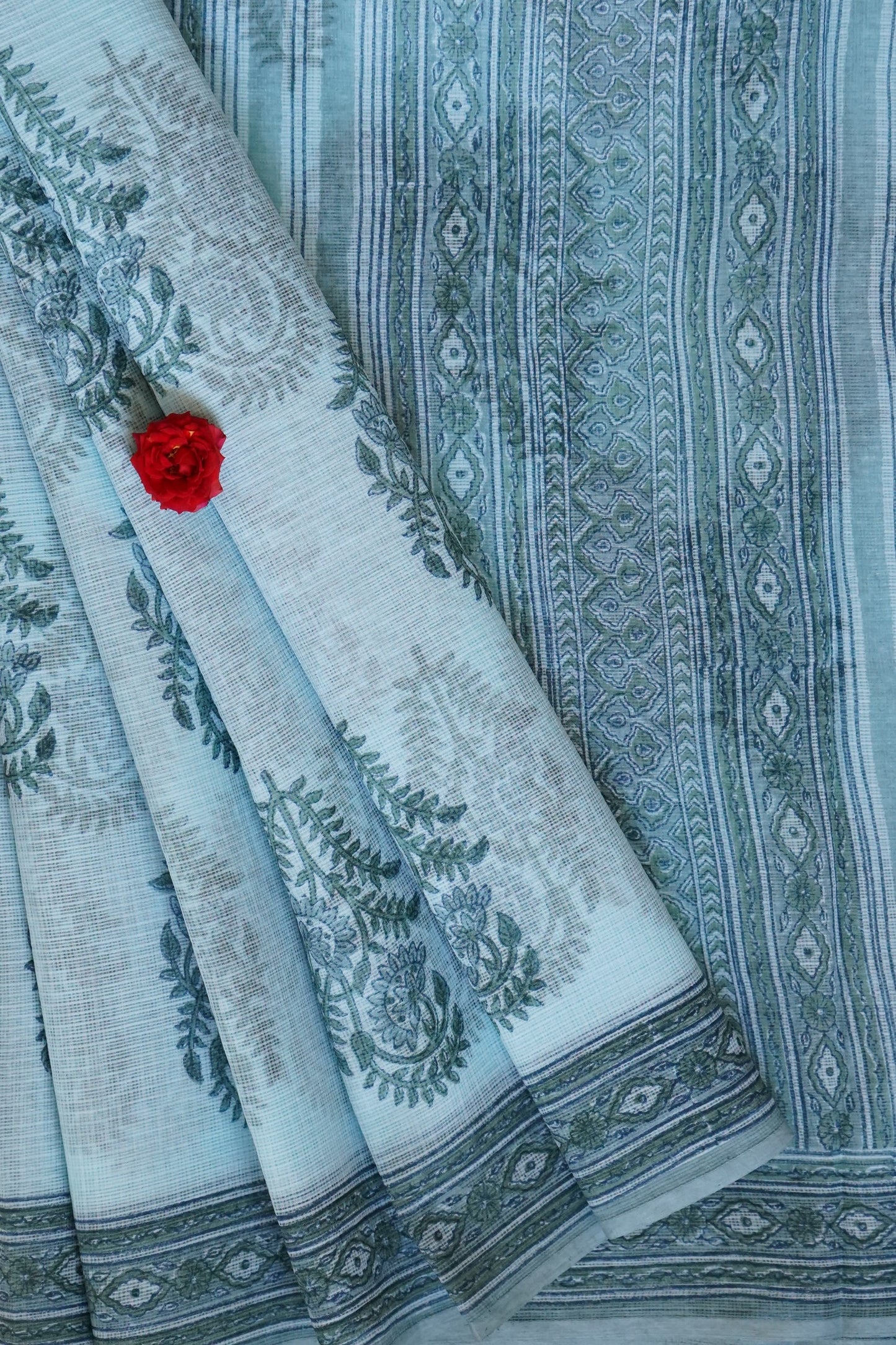 Hand Block Printed Kota Cotton Saree