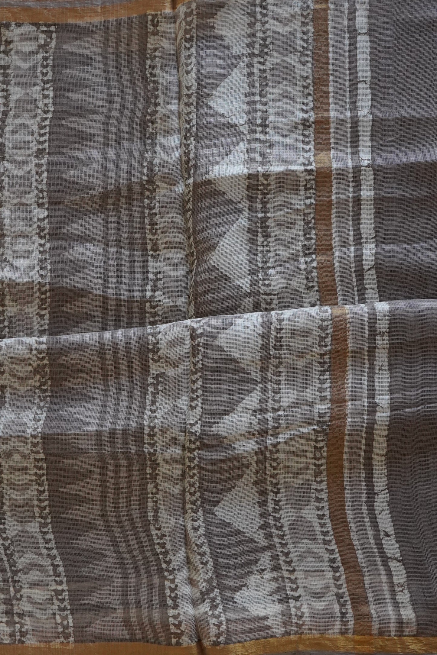Hand Block Printed Kota Silk Saree