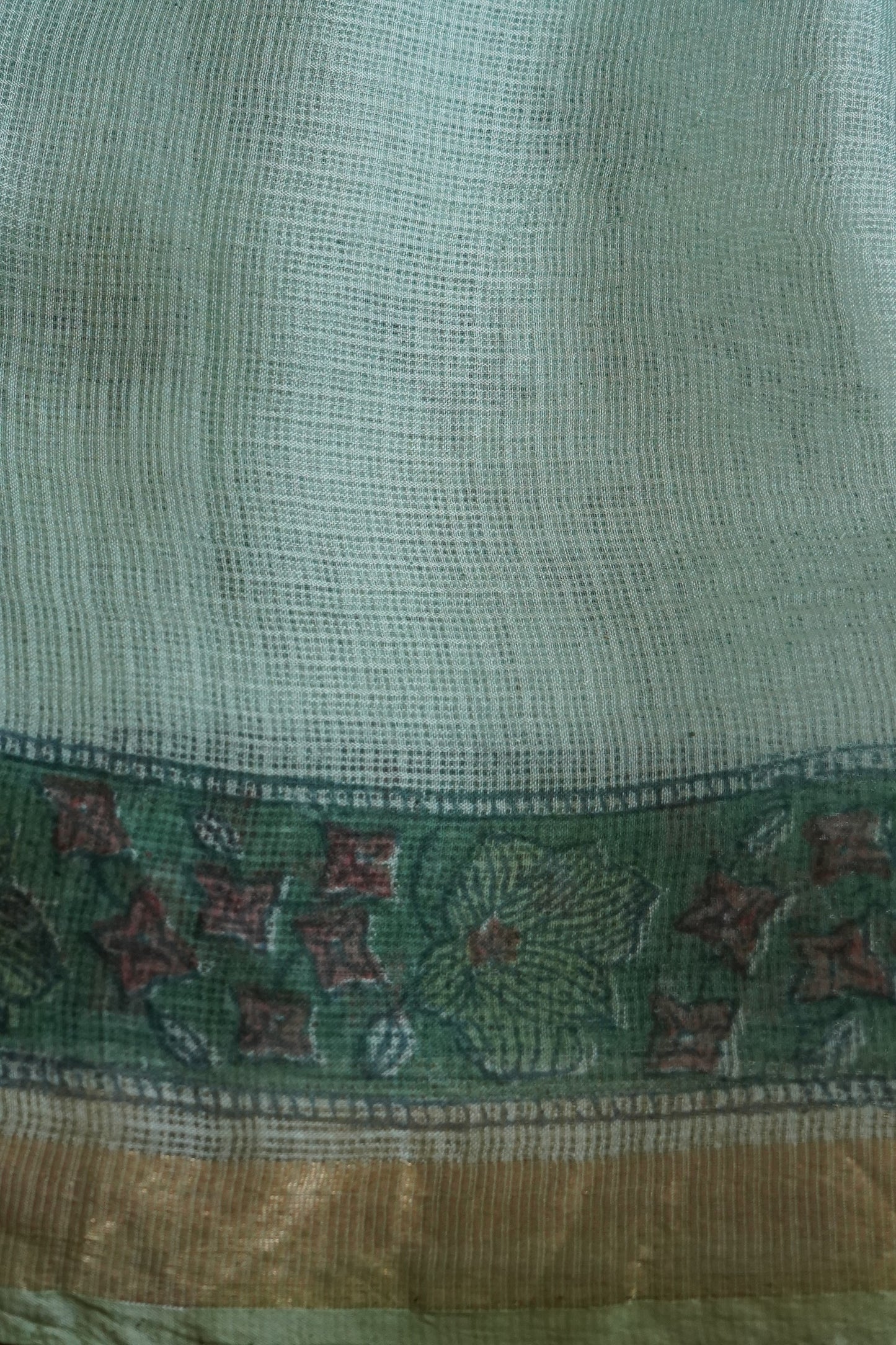 Hand Block Printed Kota Silk Saree