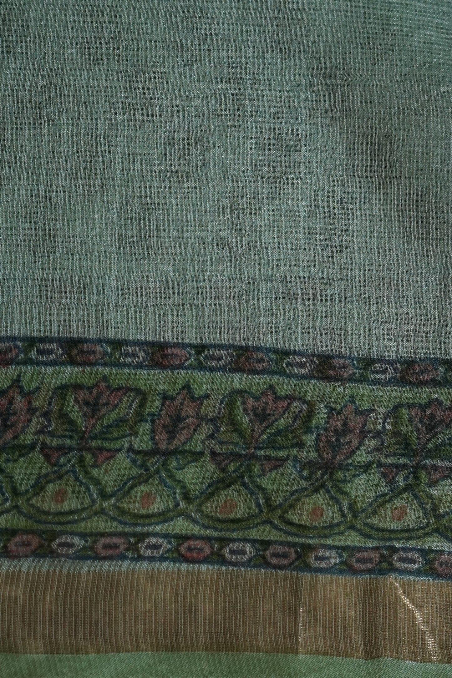 Hand Block Printed Kota Silk Saree