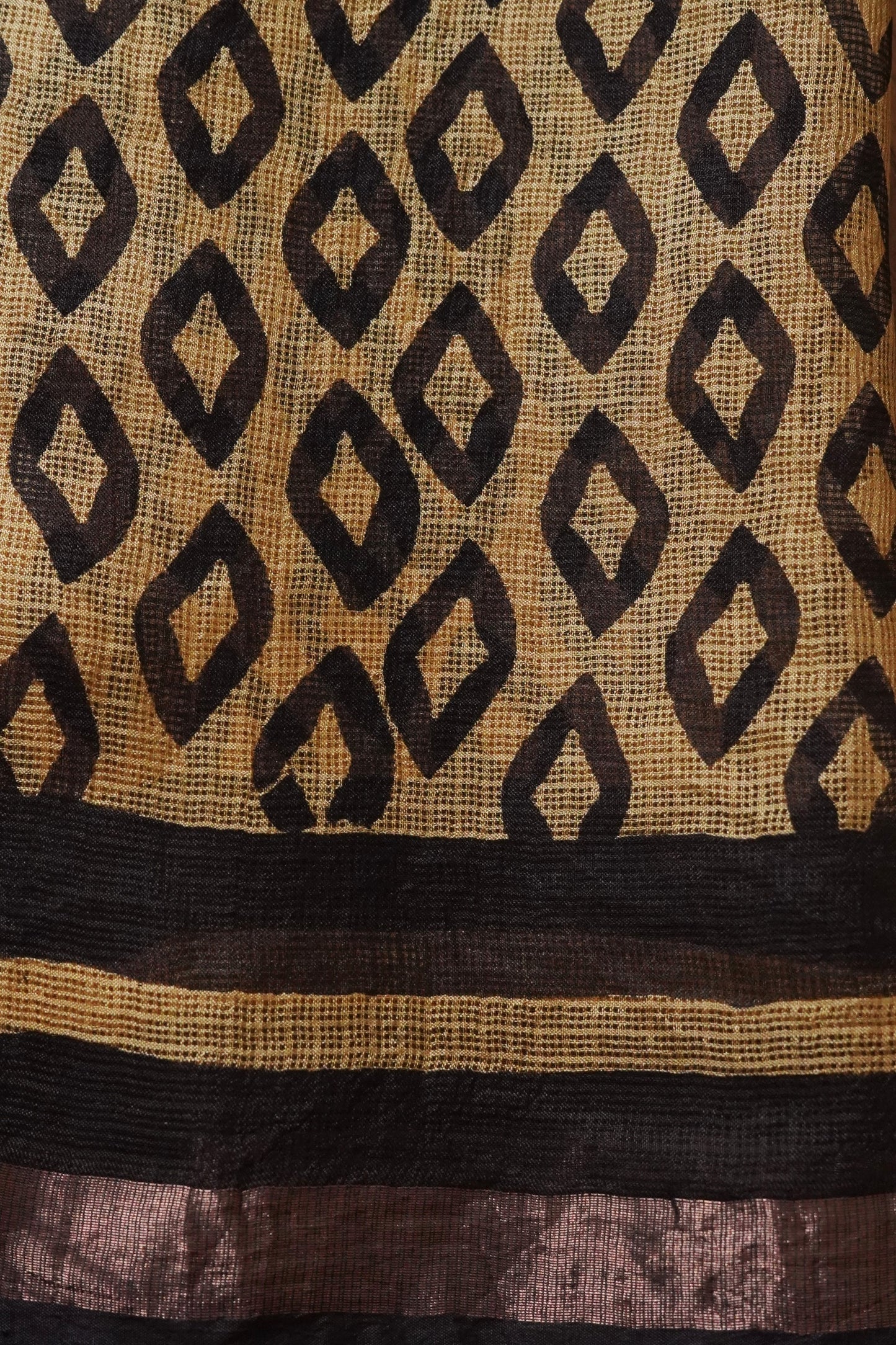 Hand Block Printed Kota Silk Saree