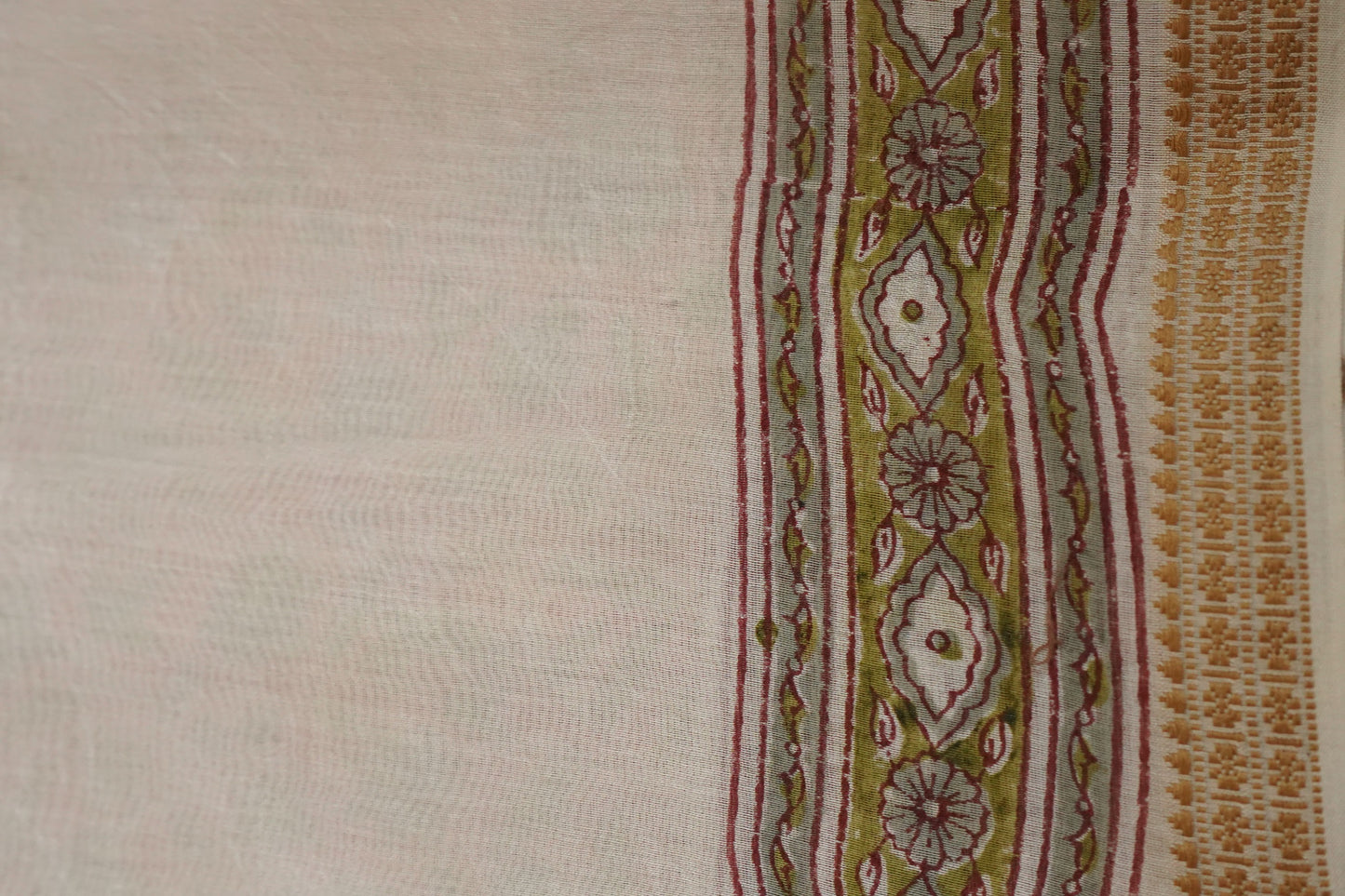 Hand Block Printed Chanderi Silk Cotton Saree