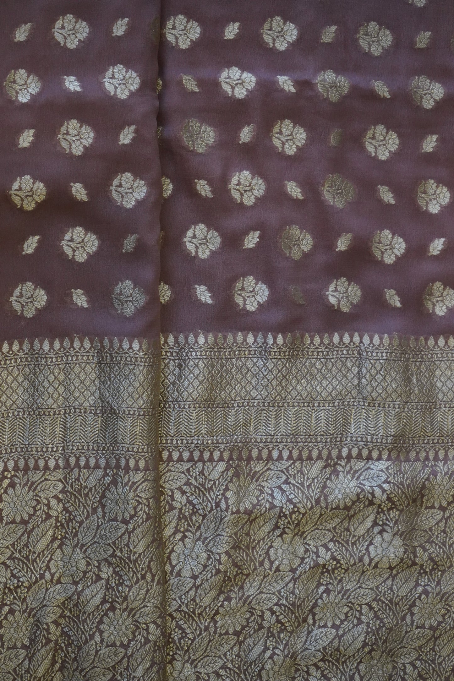 Georgette Banarasi Handwoven Saree