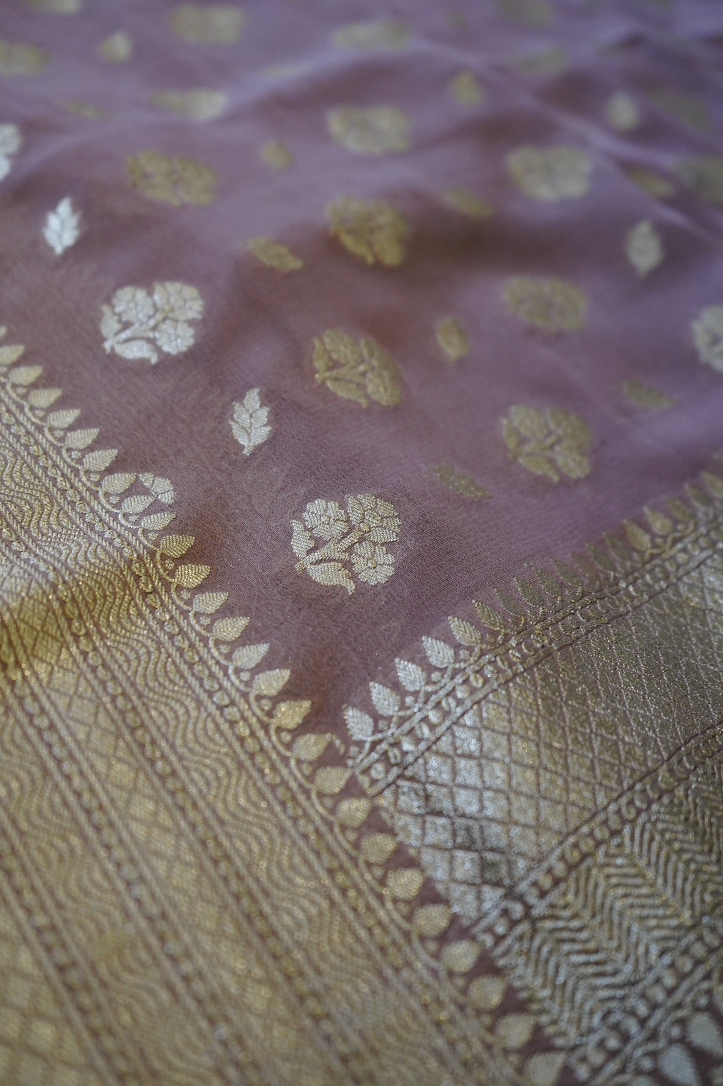 Georgette Banarasi Handwoven Saree