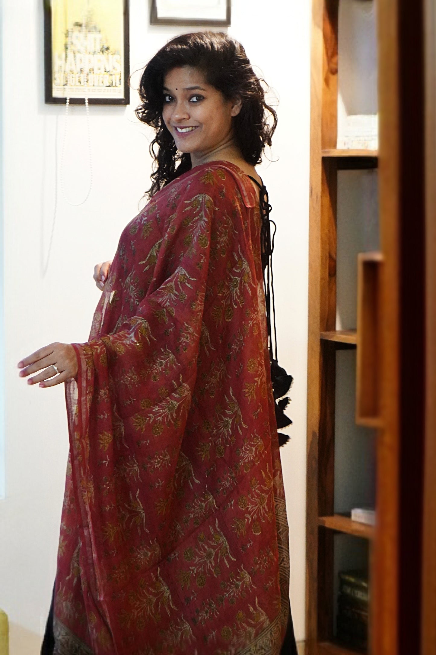 Kota Silk Handblock Printed Dupatta