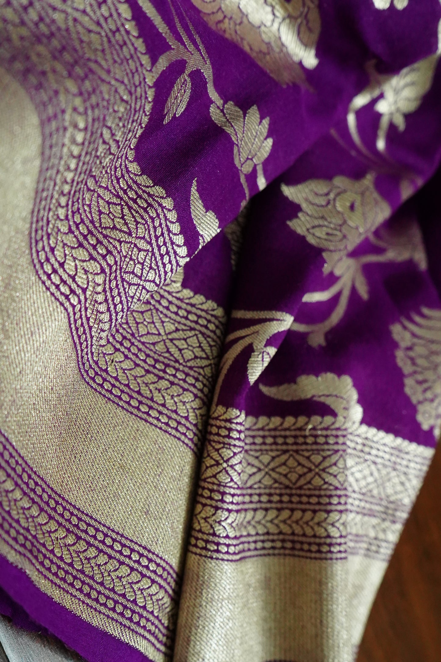 Muga Silk Banarasi Handloom Saree