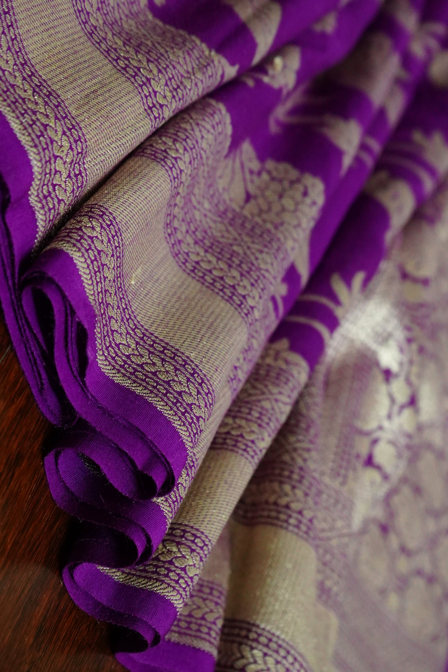 Muga Silk Banarasi Handloom Saree