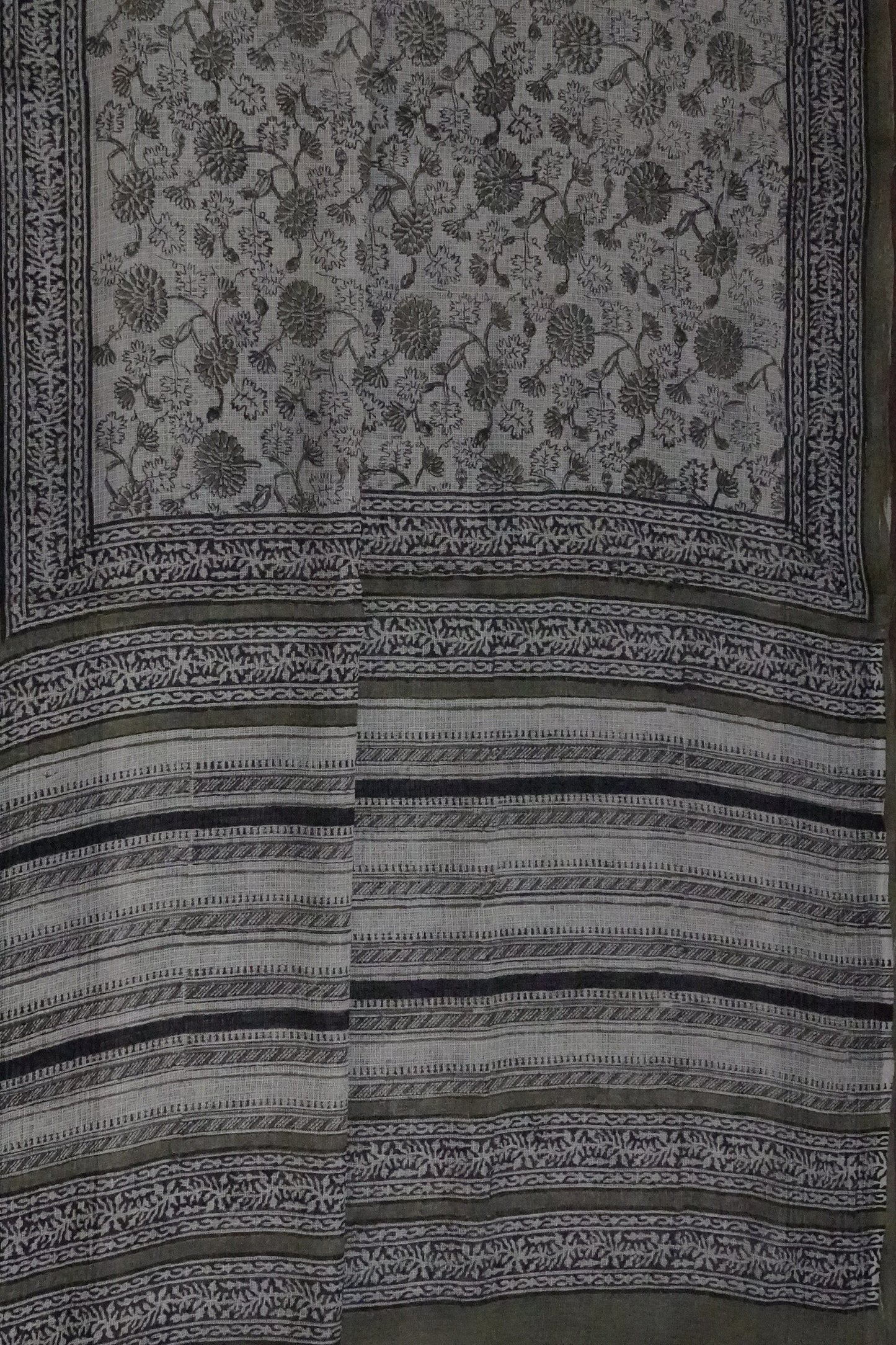 Hand Block Printed Kota Cotton Saree