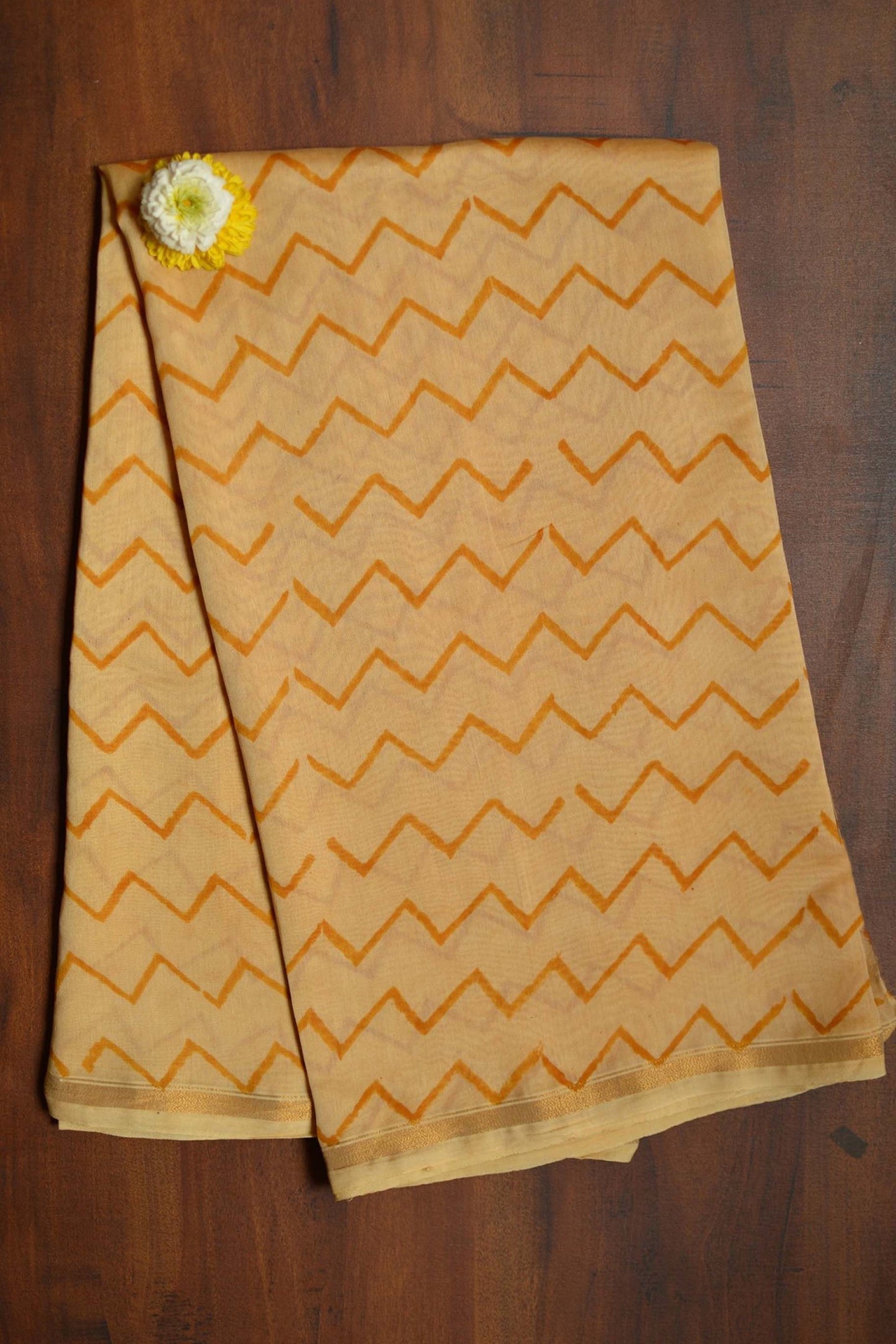 Hand Block Printed Chanderi Silk Cotton Suit Set