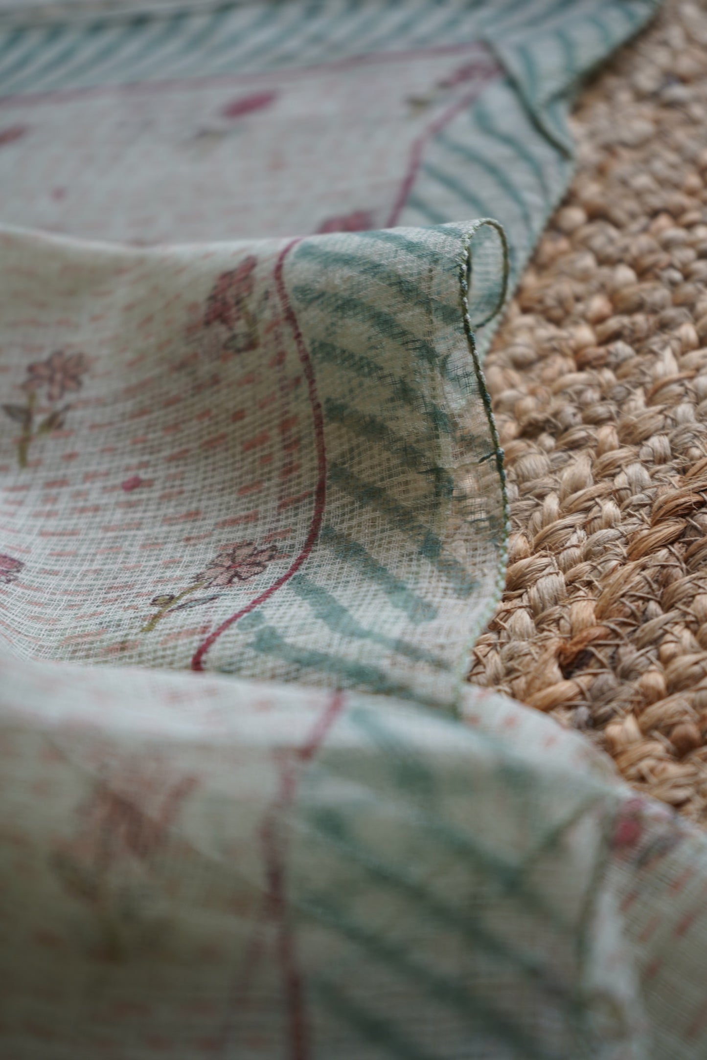 Hand Block Printed Kota Cotton Dupatta